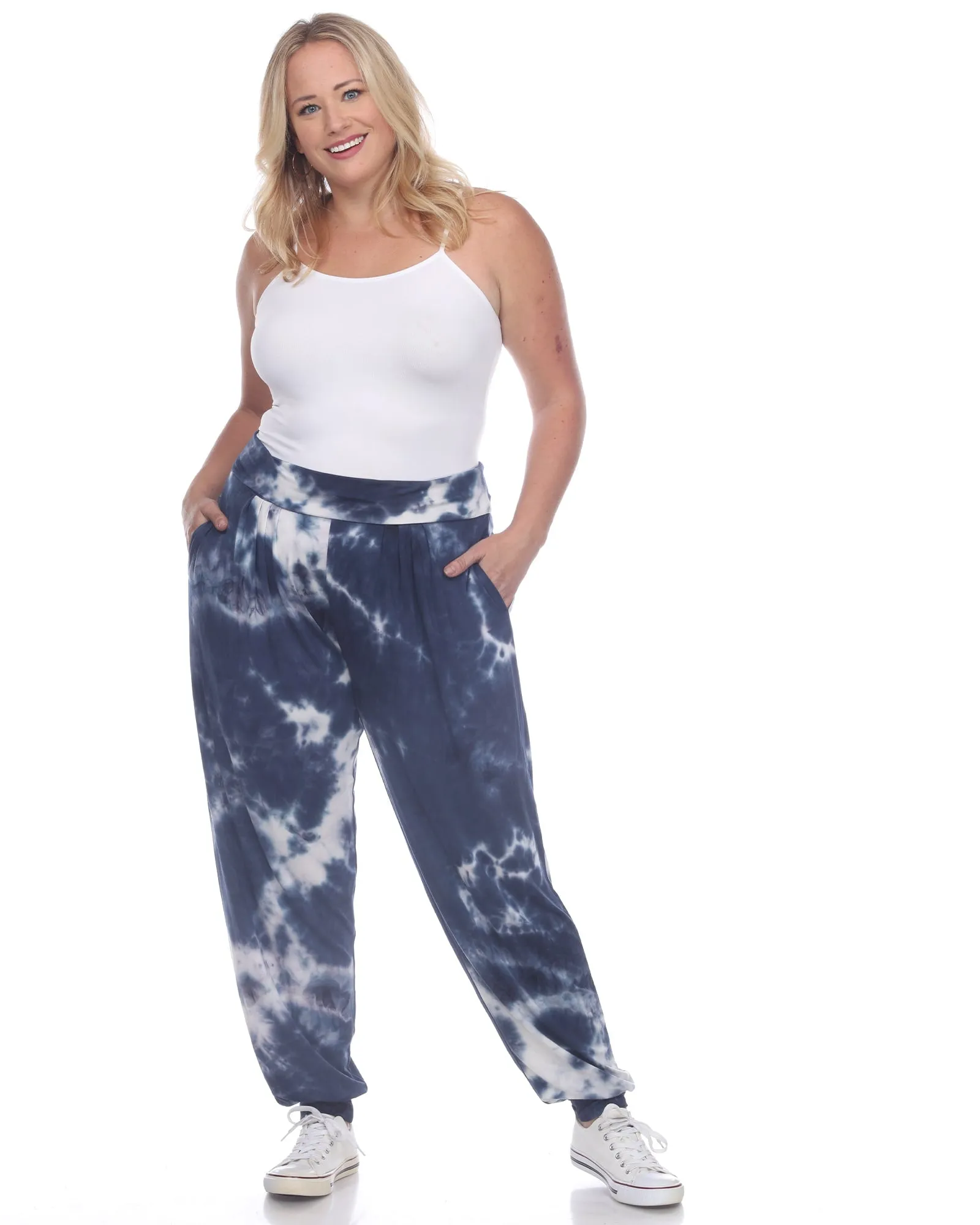 Tie Dye Harem Pants | Navy