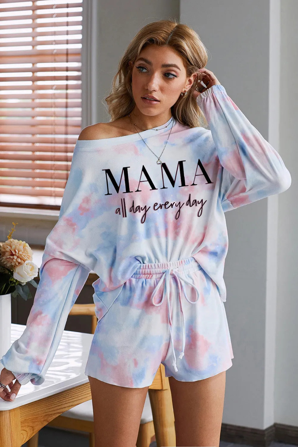 Tie-dye Pajamas Loungewear Set