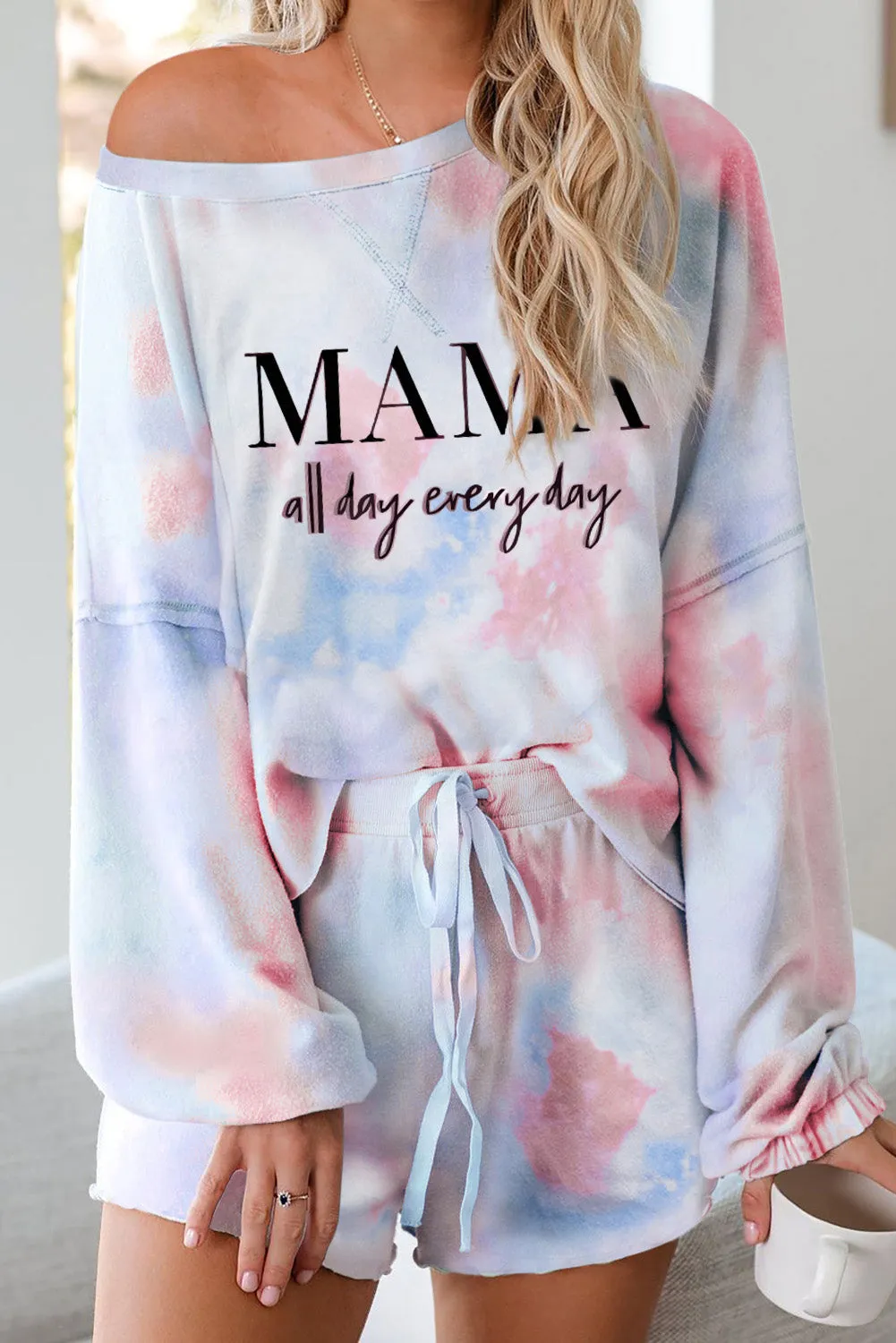 Tie-dye Pajamas Loungewear Set