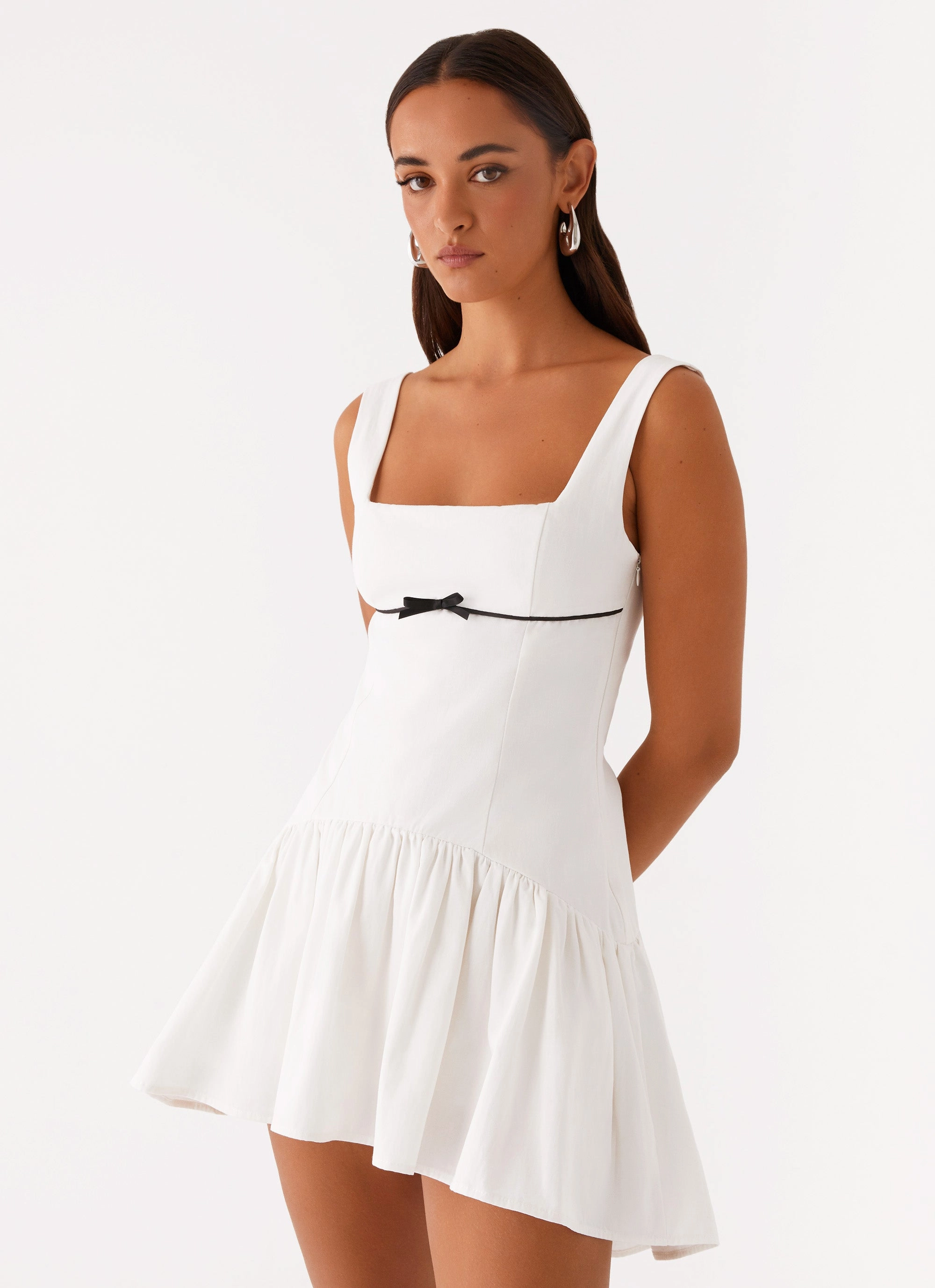 Collaboration Piece Polished Fit Jolene Mini Dress - White