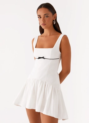 Collaboration Piece Polished Fit Jolene Mini Dress - White