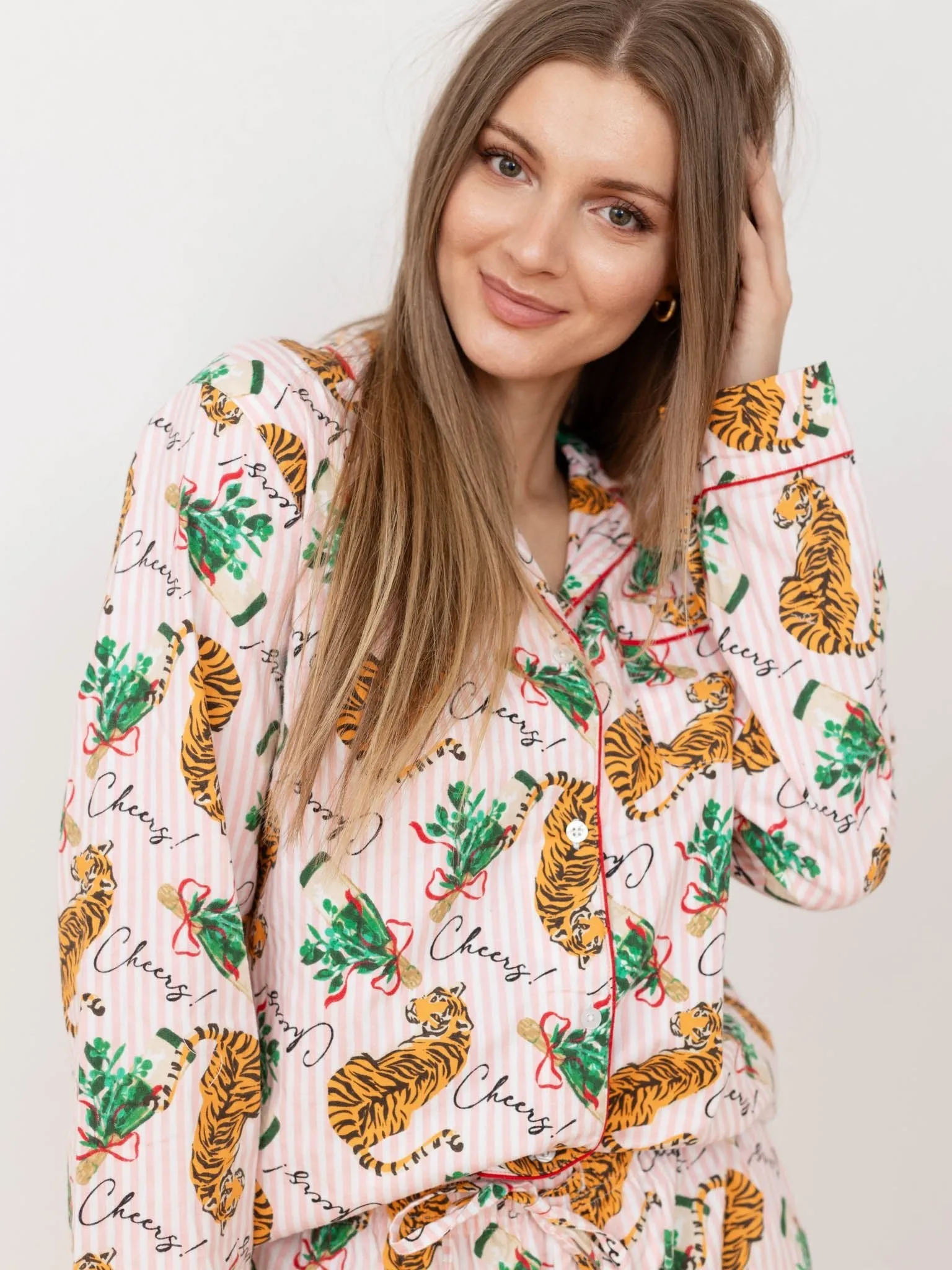 Tiger Stripe Flannel PJ Set