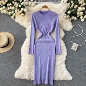 Tight Stretch Knitted Dress For Women