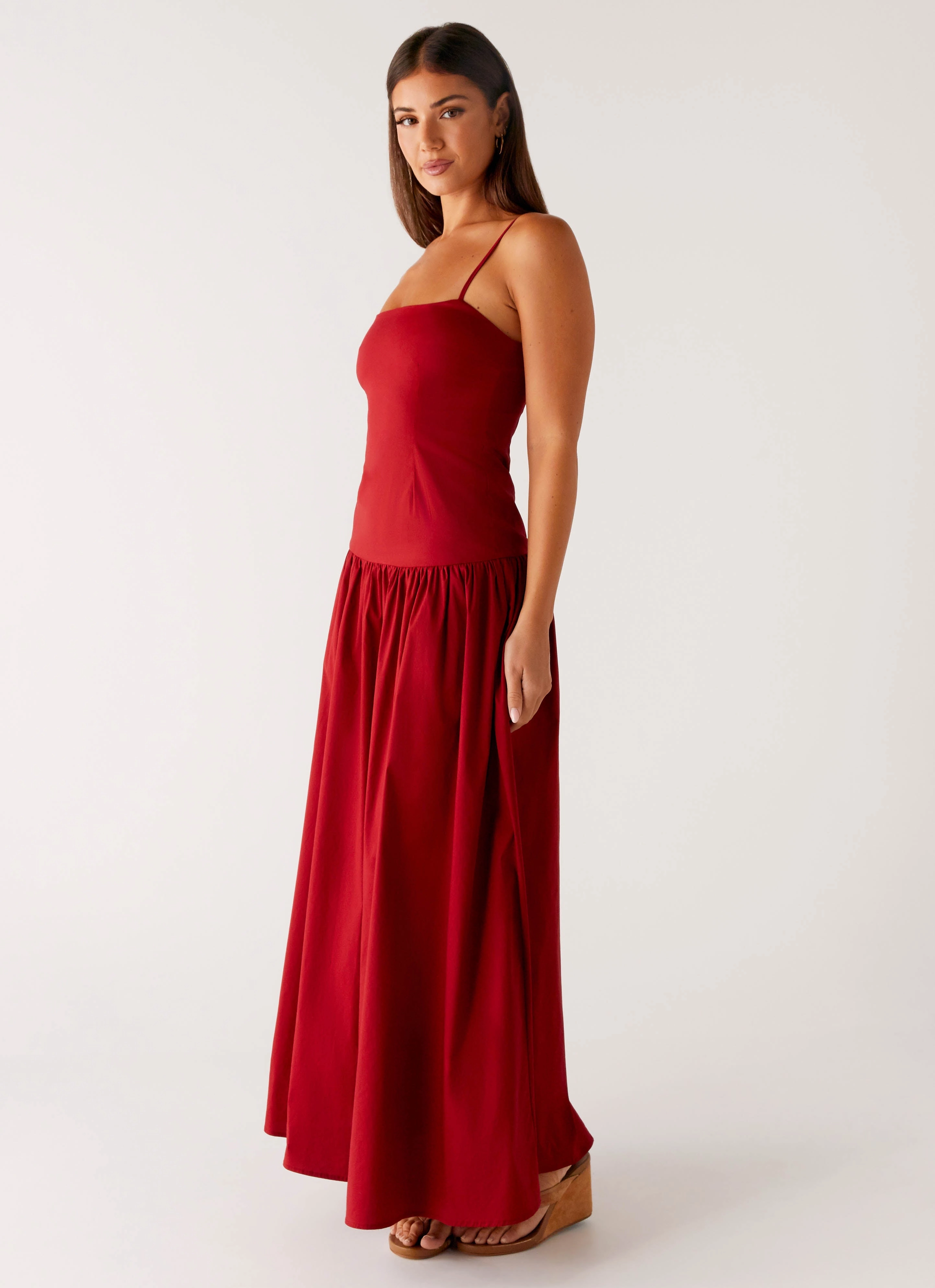 Vince Cami Maxi Dress - Deep Red Anytime Wear