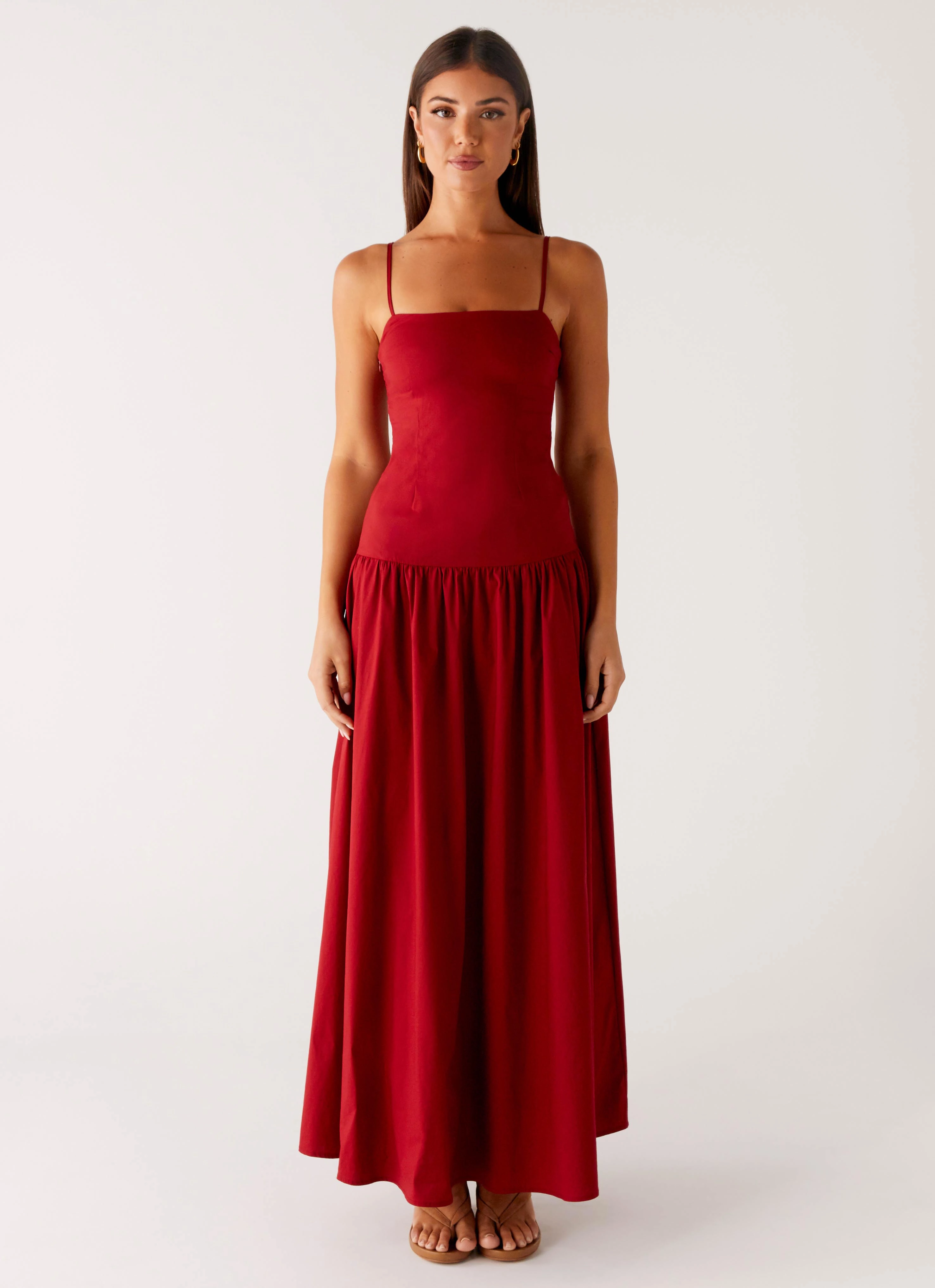 Vince Cami Maxi Dress - Deep Red Fall Tone