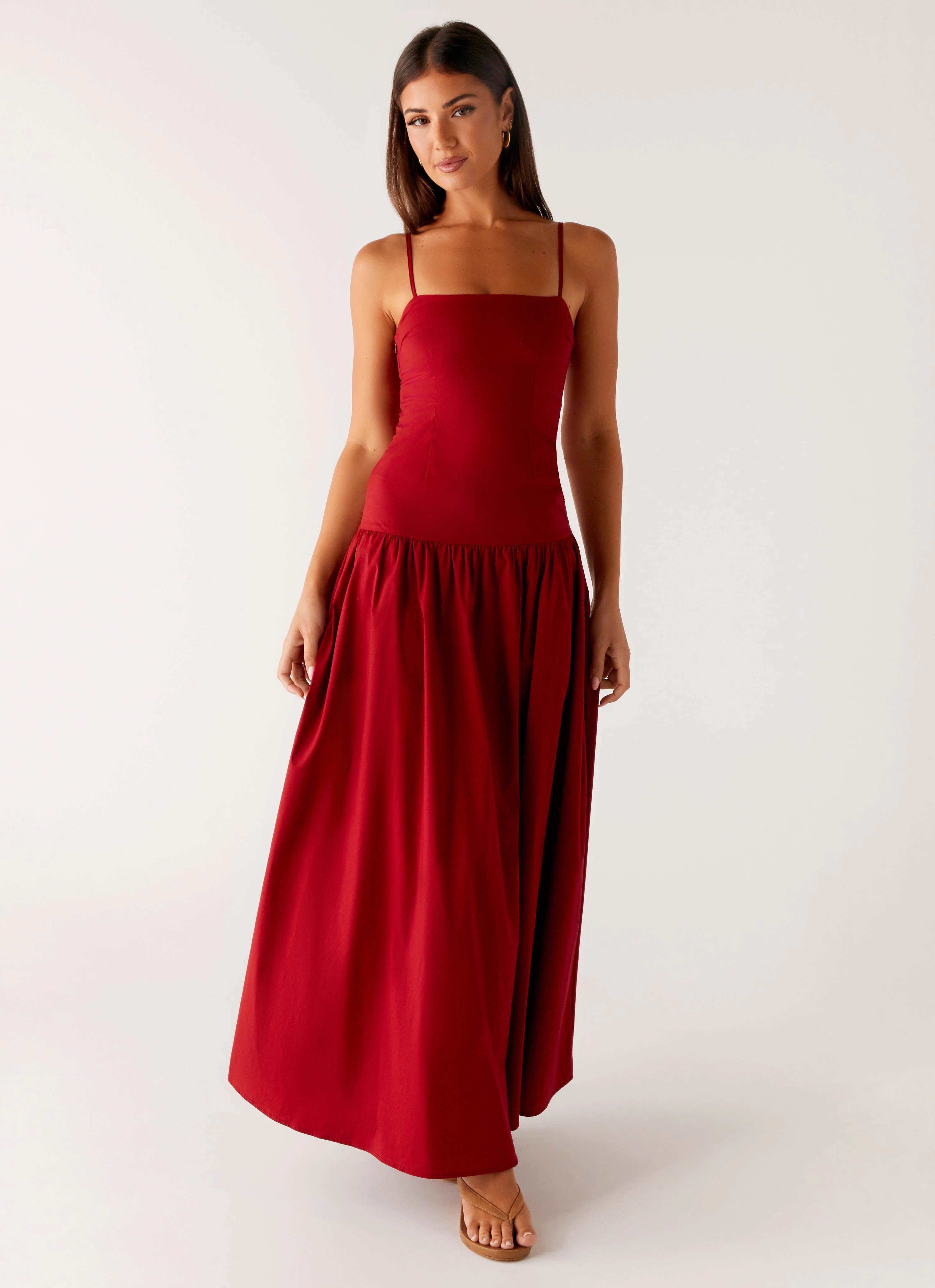 Vince Cami Maxi Dress - Deep Red Lounge Base
