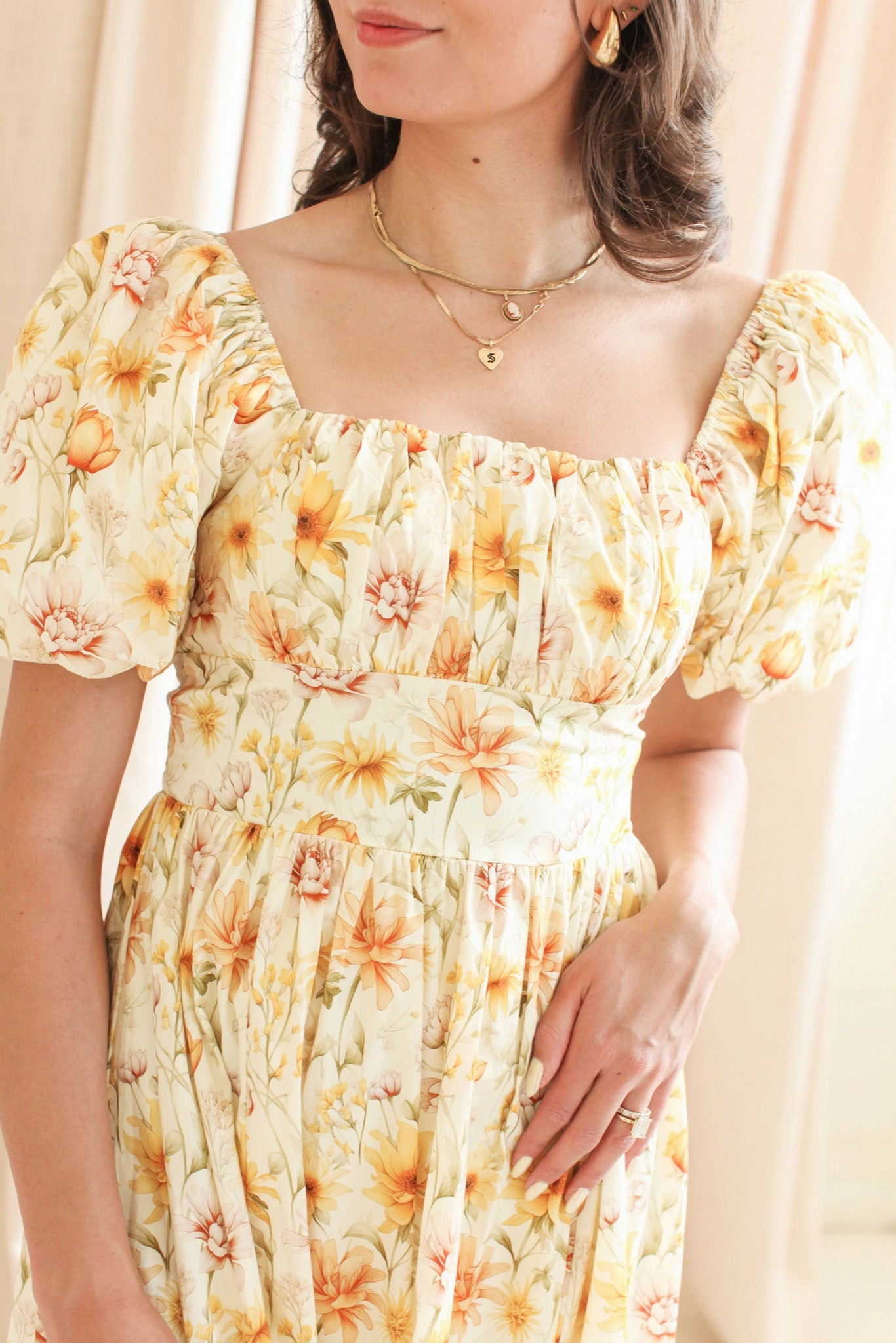Bamford Puff Sleeve Dress Smooth Flow City Flow