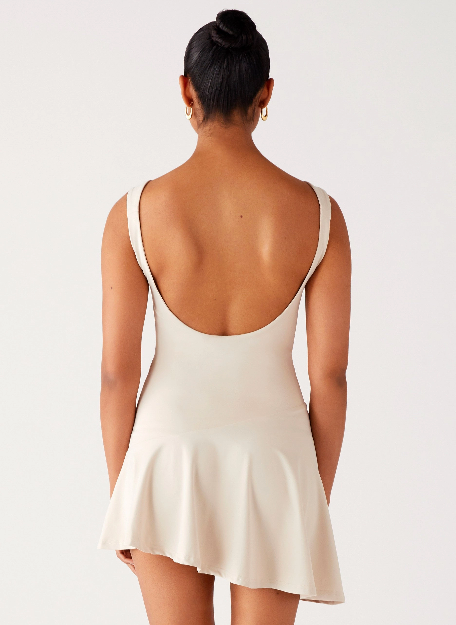 Stylish Touch Chill Moment Dune Whisper Mini Dress - Ivory