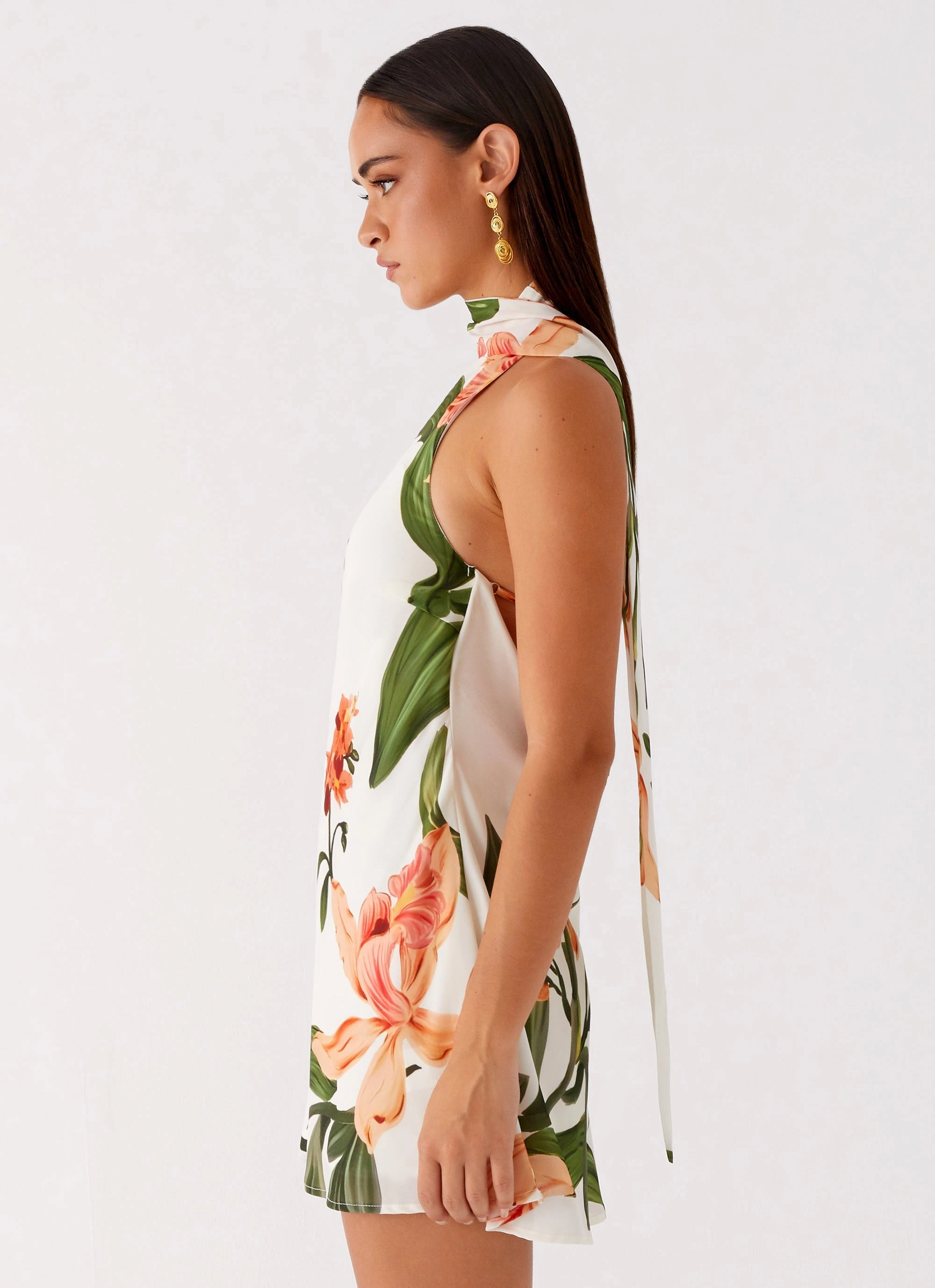 Curvy Fit Trisha Mini Dress - Floral Print