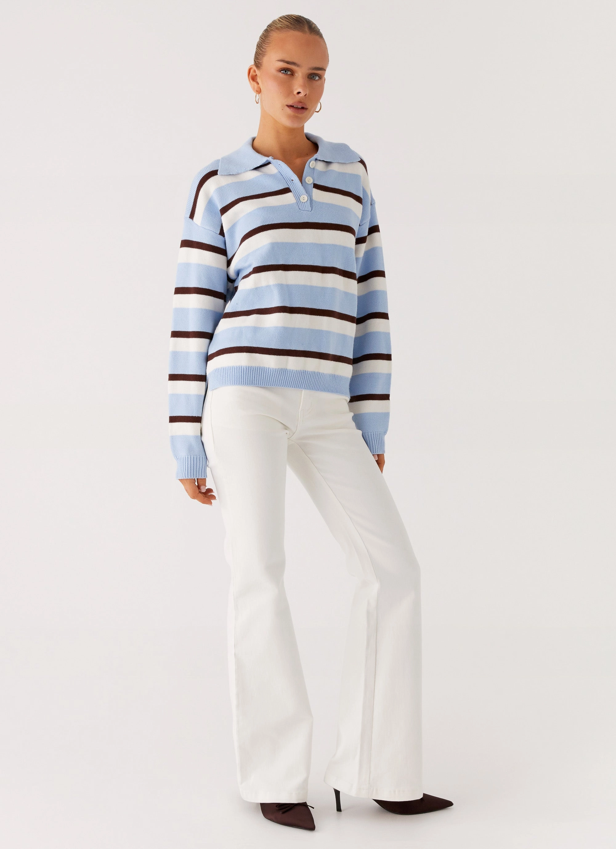Urban Look City Walk Bold Look Aldo Bootleg Jeans - White