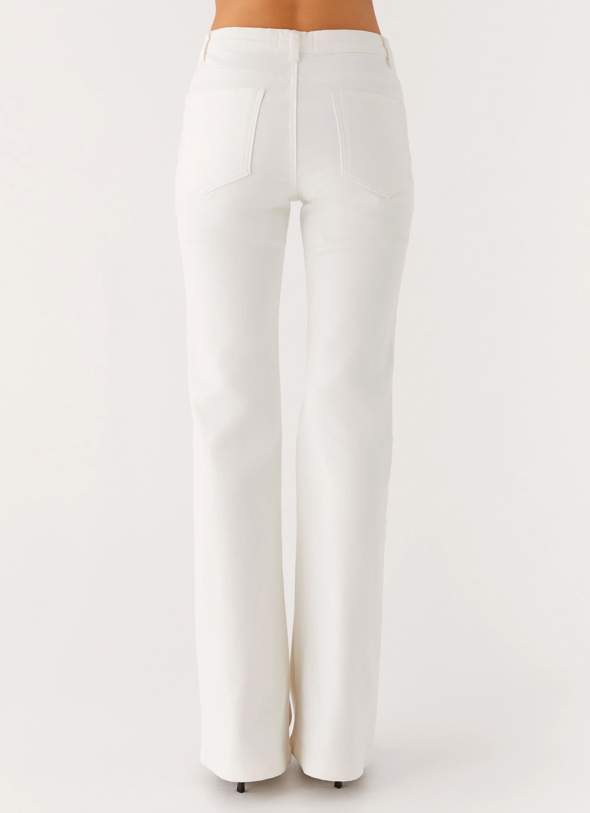 Aldo Bootleg Jeans - White Style Element