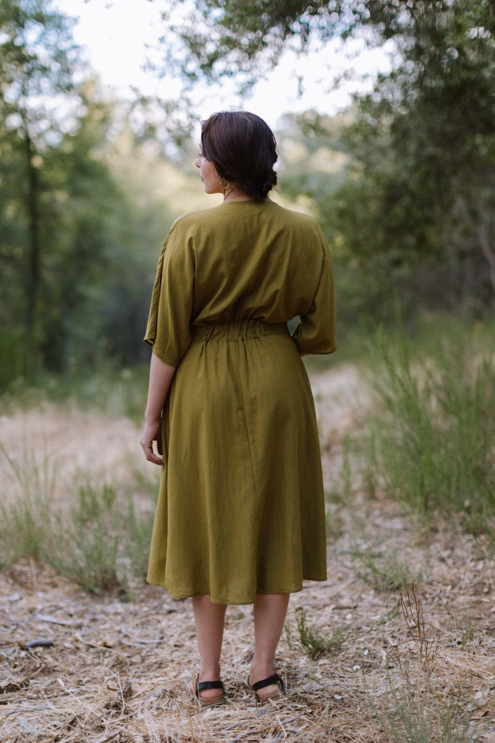 Soft Tones Finley Dress in Pea Soup