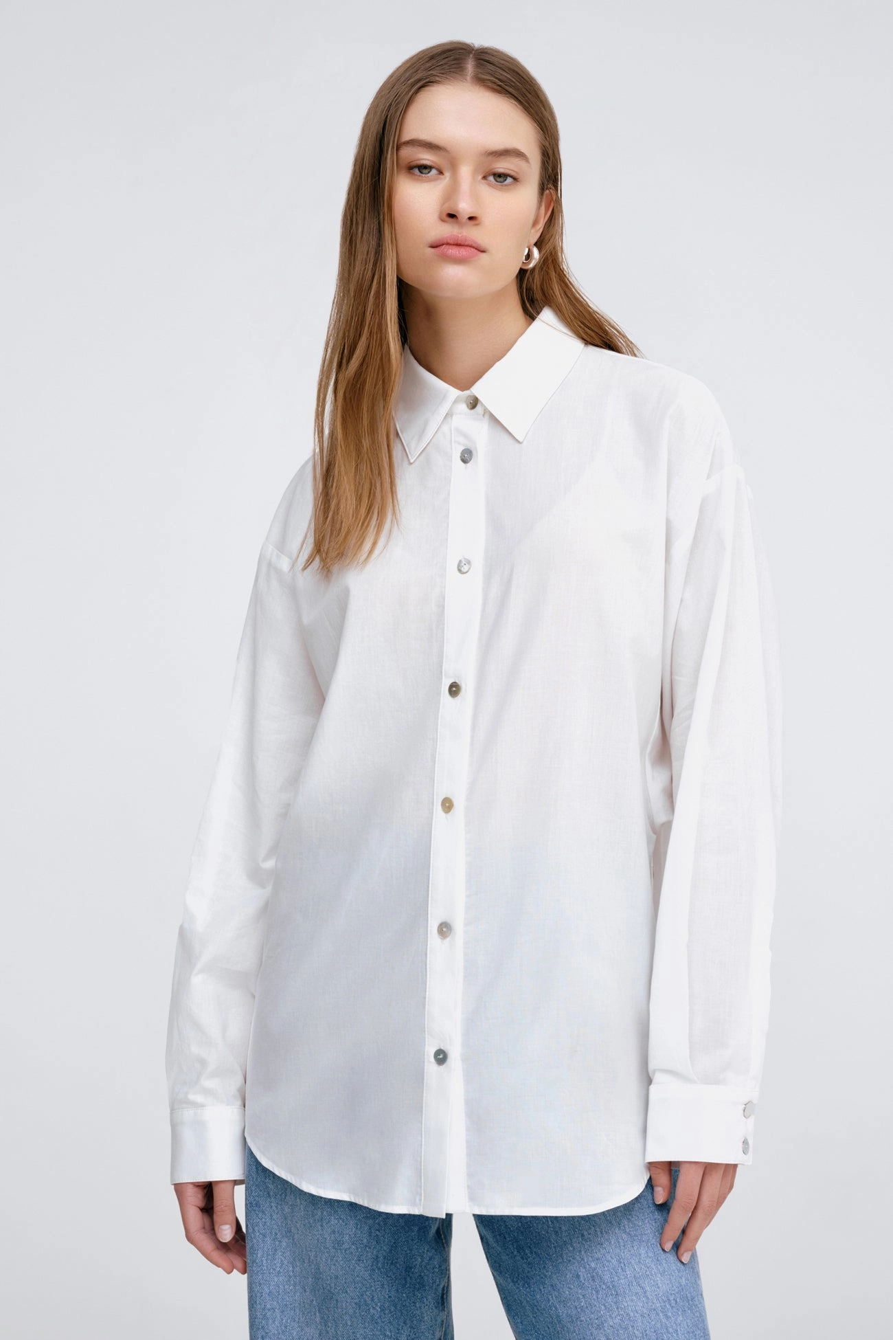 Minimalist Detailing Sustainable Fabric Blend Timi Shirt