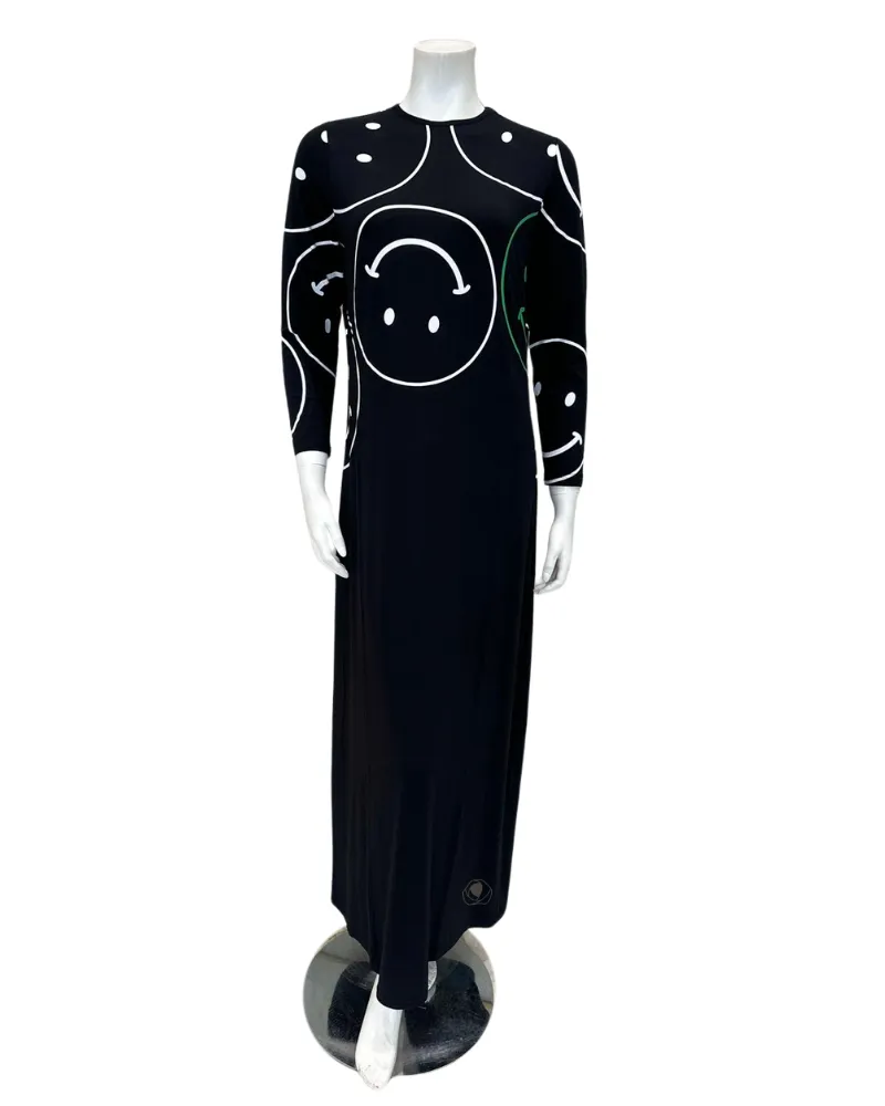 TN5007-24 Emojis Black Multi Cotton Teen Nightgown