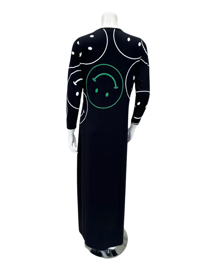 TN5007-24 Emojis Black Multi Cotton Teen Nightgown