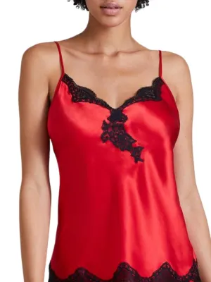 Toi Mon Amour Silk Cami Top - Rouge Passion