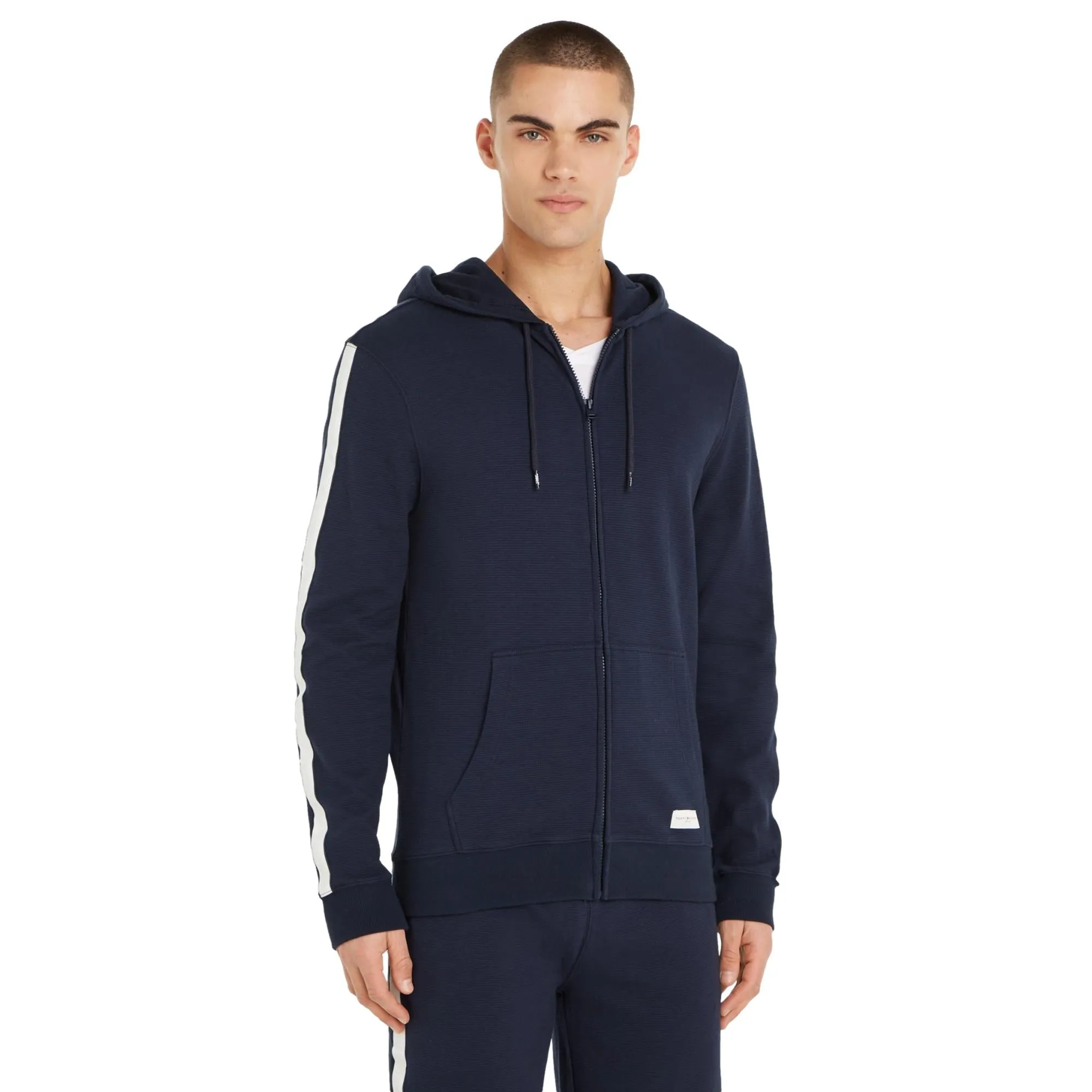 Tommy Hilfiger Mens TH Established Full Zip HWK Hoodie - Desert Sky