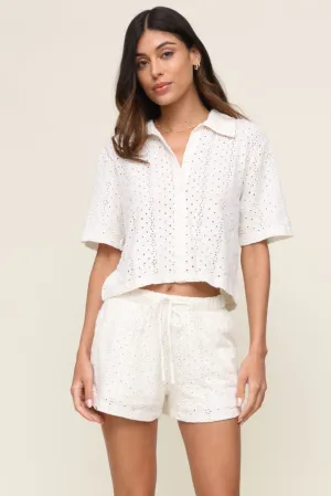 Antimicrobial Finish Madrid Eyelet Top