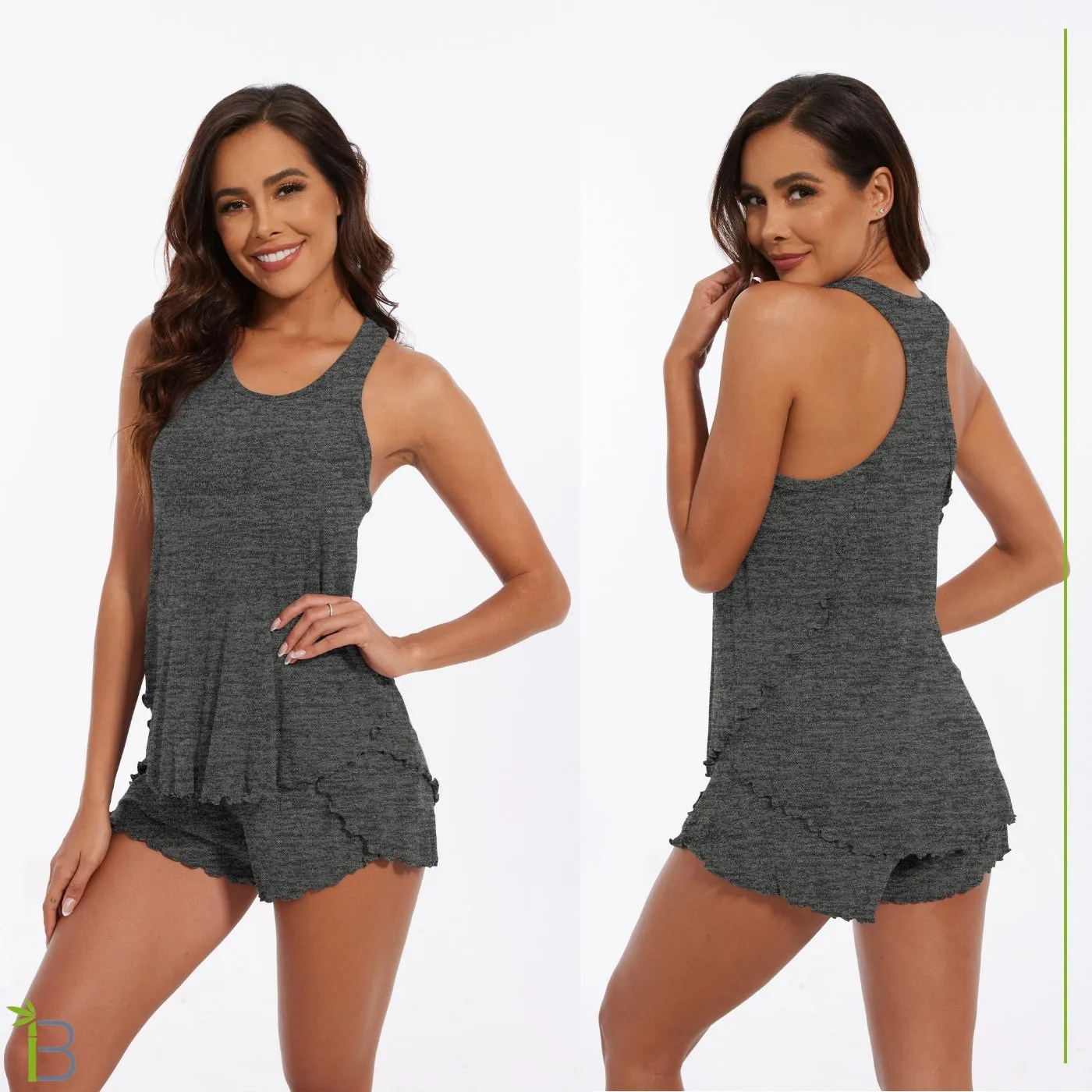Top Tank Bamboo Viscose Pajama Set for Women