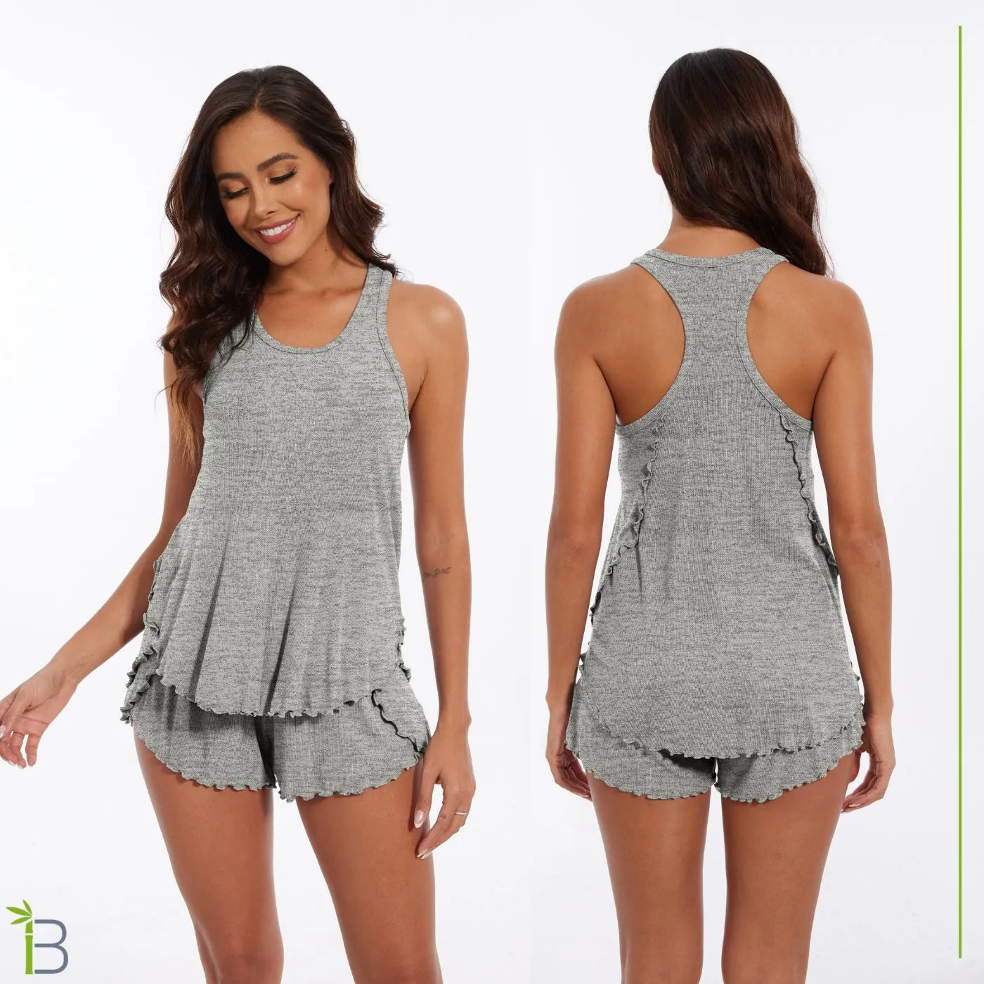Top Tank Bamboo Viscose Pajama Set for Women