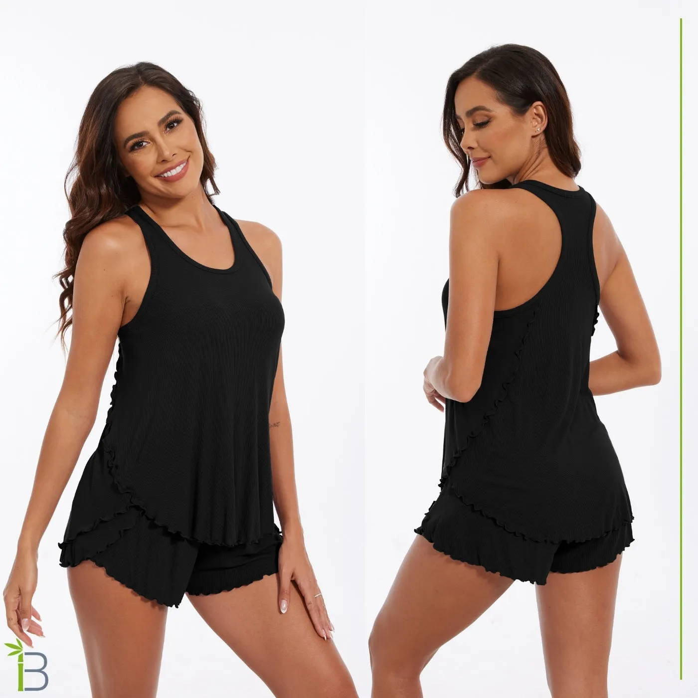 Top Tank Bamboo Viscose Pajama Set for Women