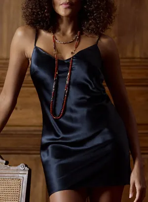 Tracy Black Slip Chemise