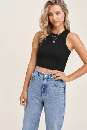 StaticResistant Material GarmentWashed Softness LA Basic Crop - Black