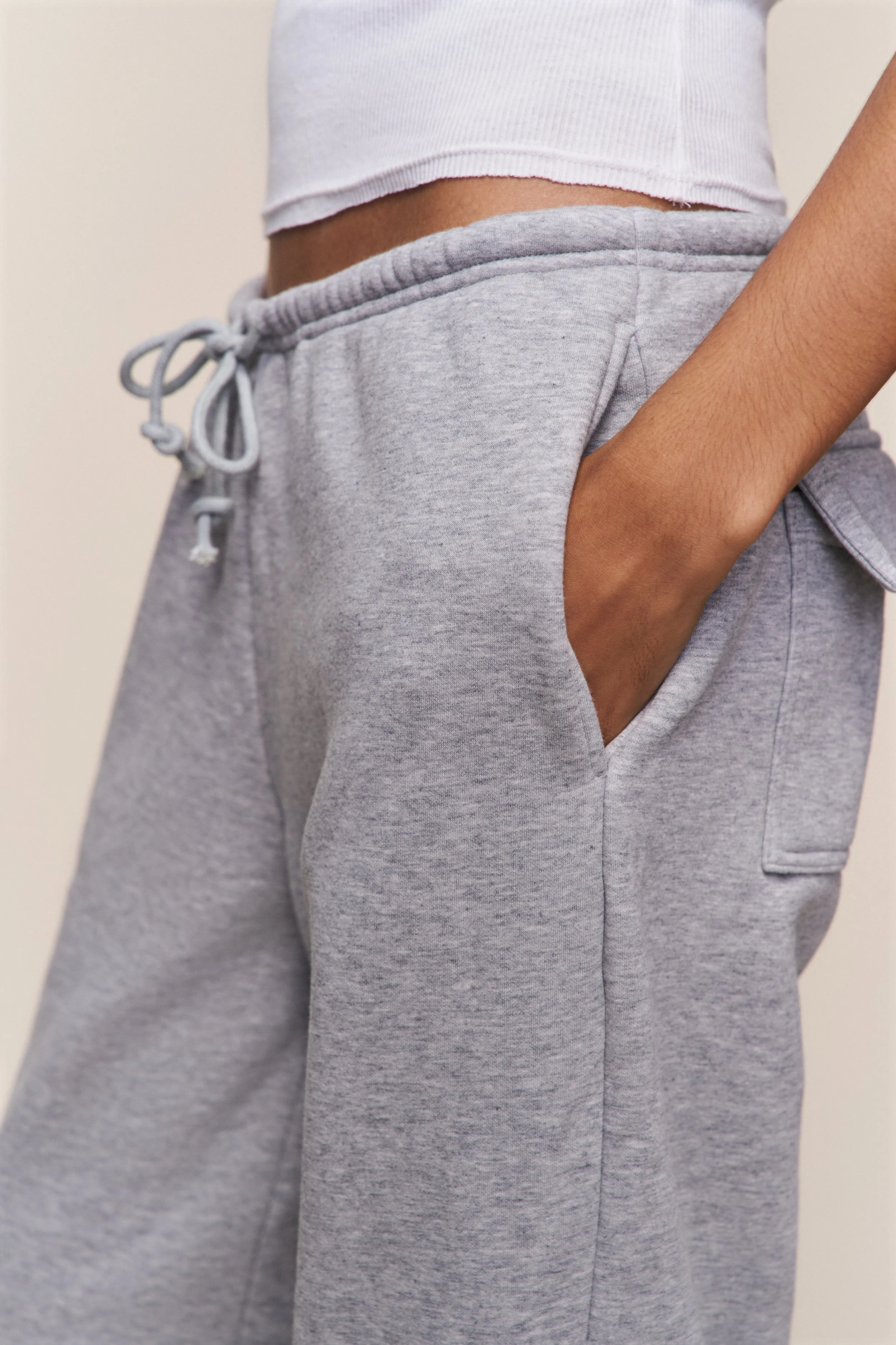 Drawstring Fleece Pant Casual Comfort Non Slip Waist Grip