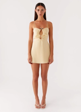 Hygienic Coating Zuma Mini Dress - Yellow
