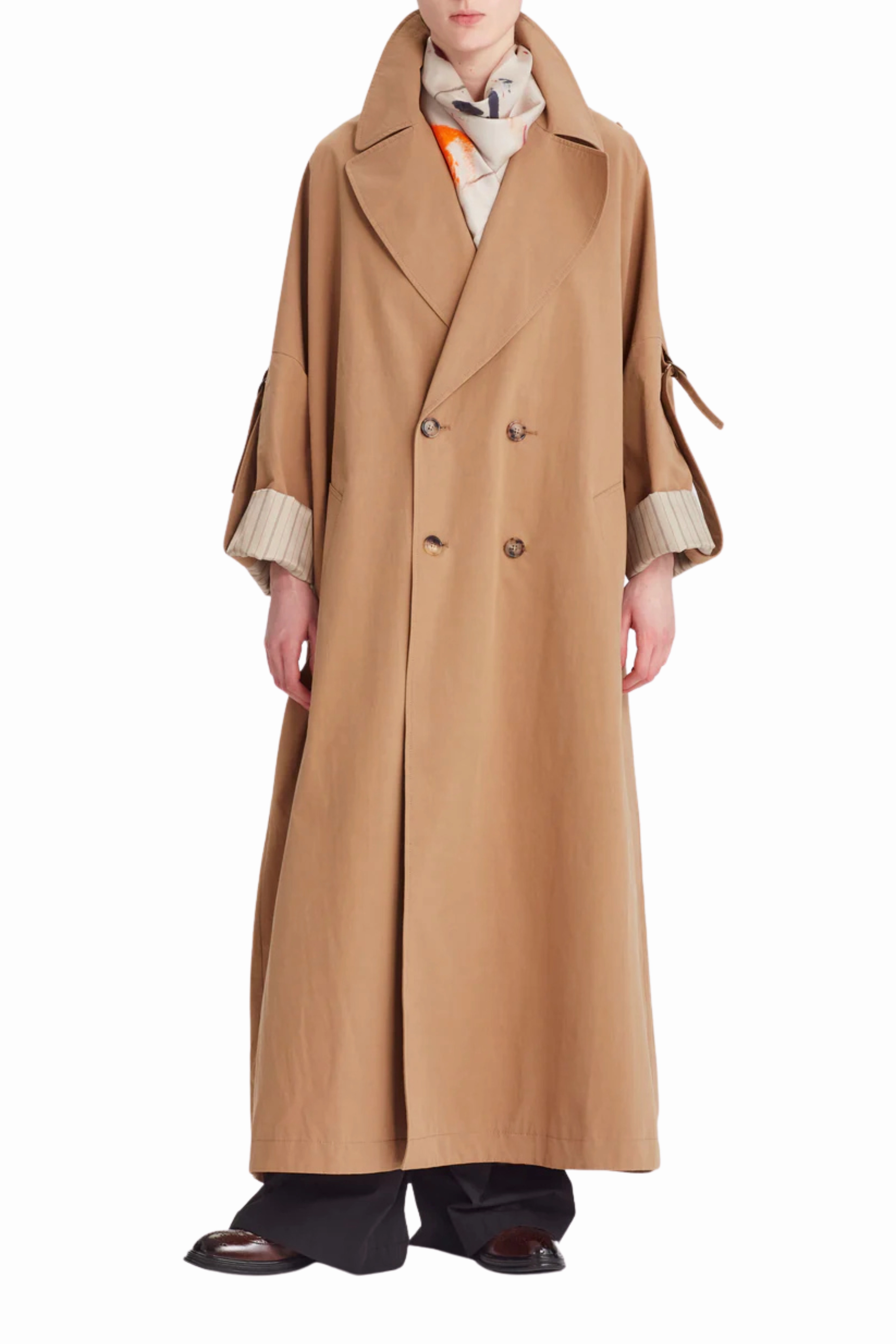 Heat Sealed Zippers AntiStatic Inner Layer Trench Coat - Clay