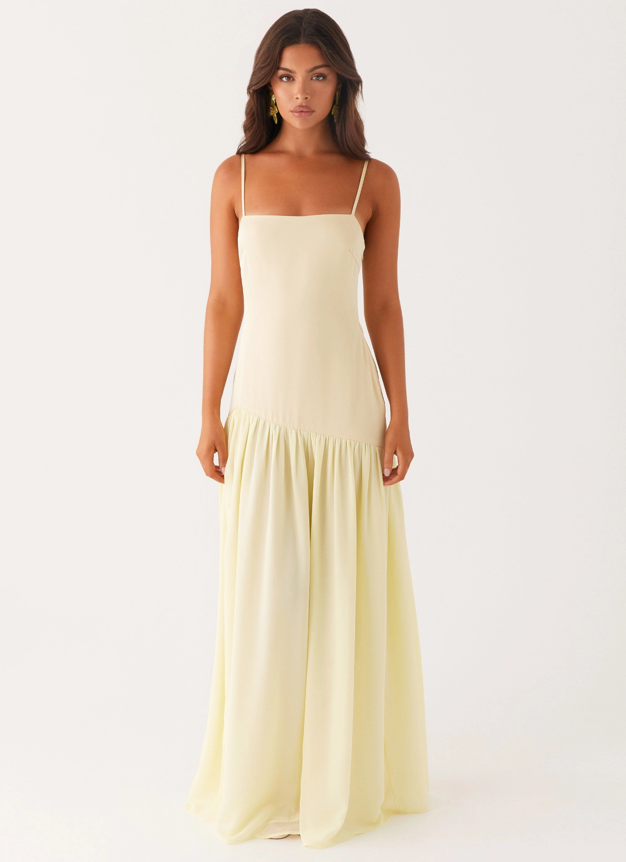 Smooth Drape Asteria Maxi Dress - Yellow