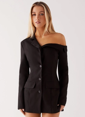 Contoured Waist Soft Palette Cody Mini Dress - Black