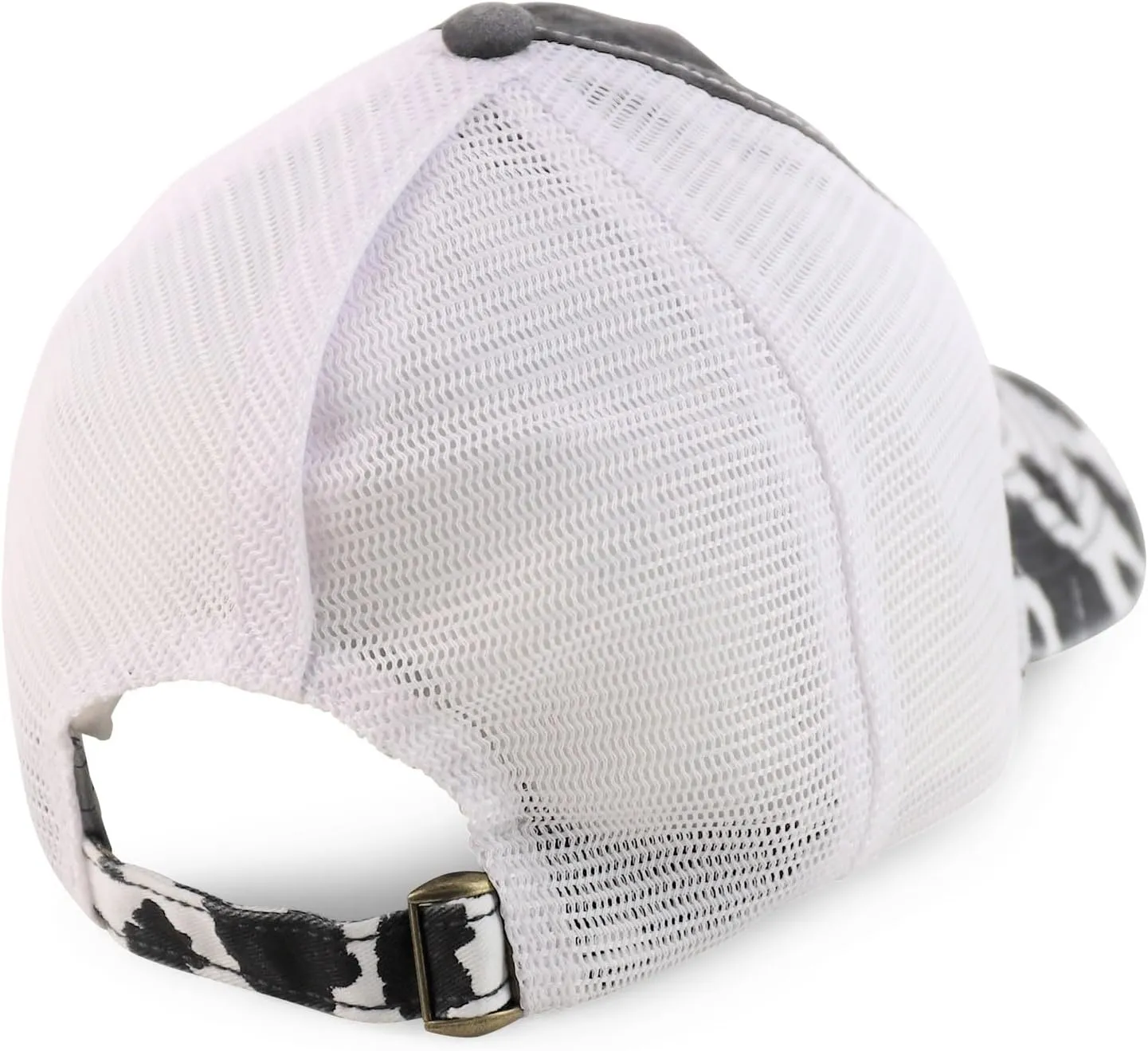 Trendy Apparel Shop Women's Animal Print Mesh Back Ponytail Baseball Cap