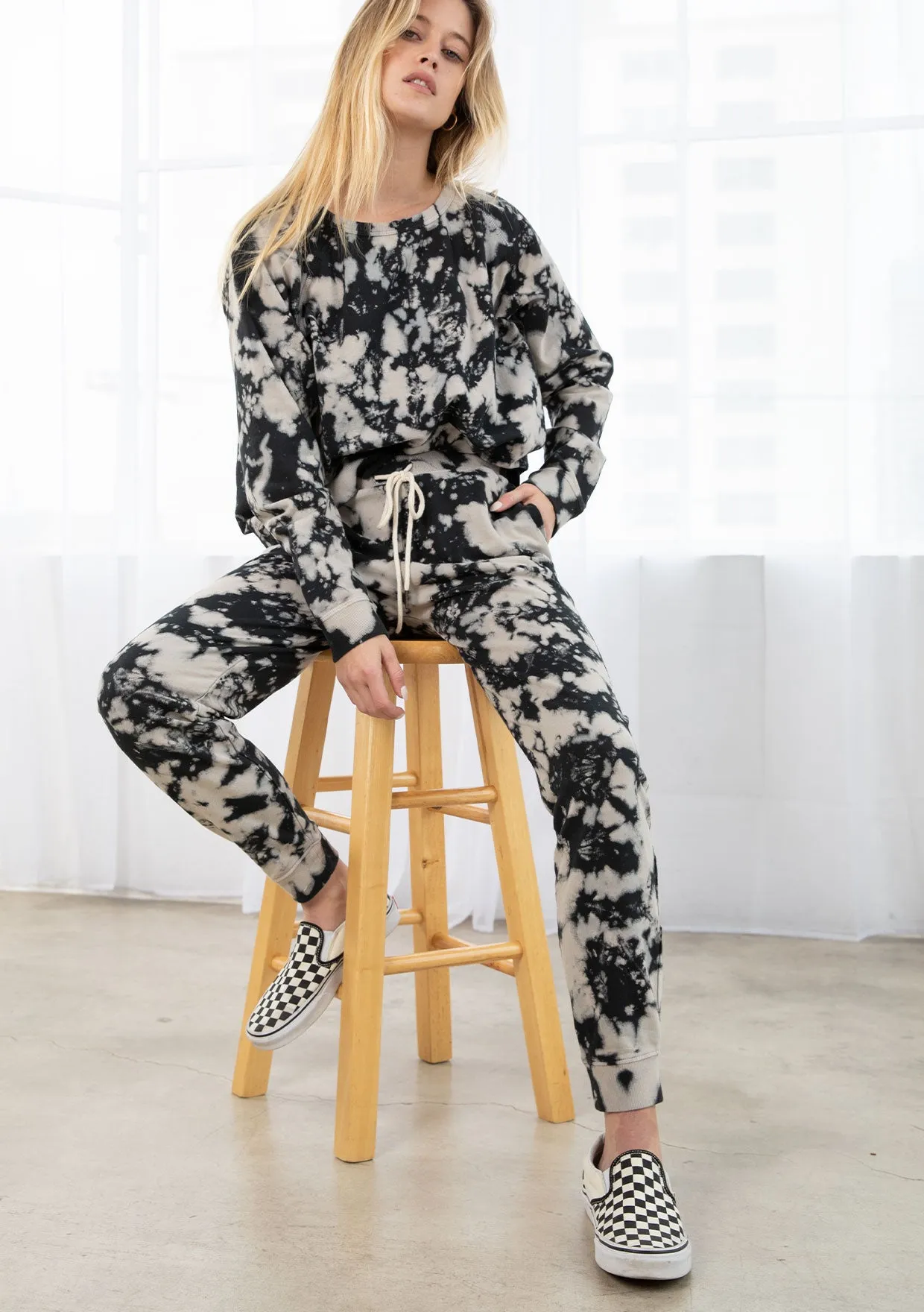 Trendy Splatter Tie Dye Jogger Pants