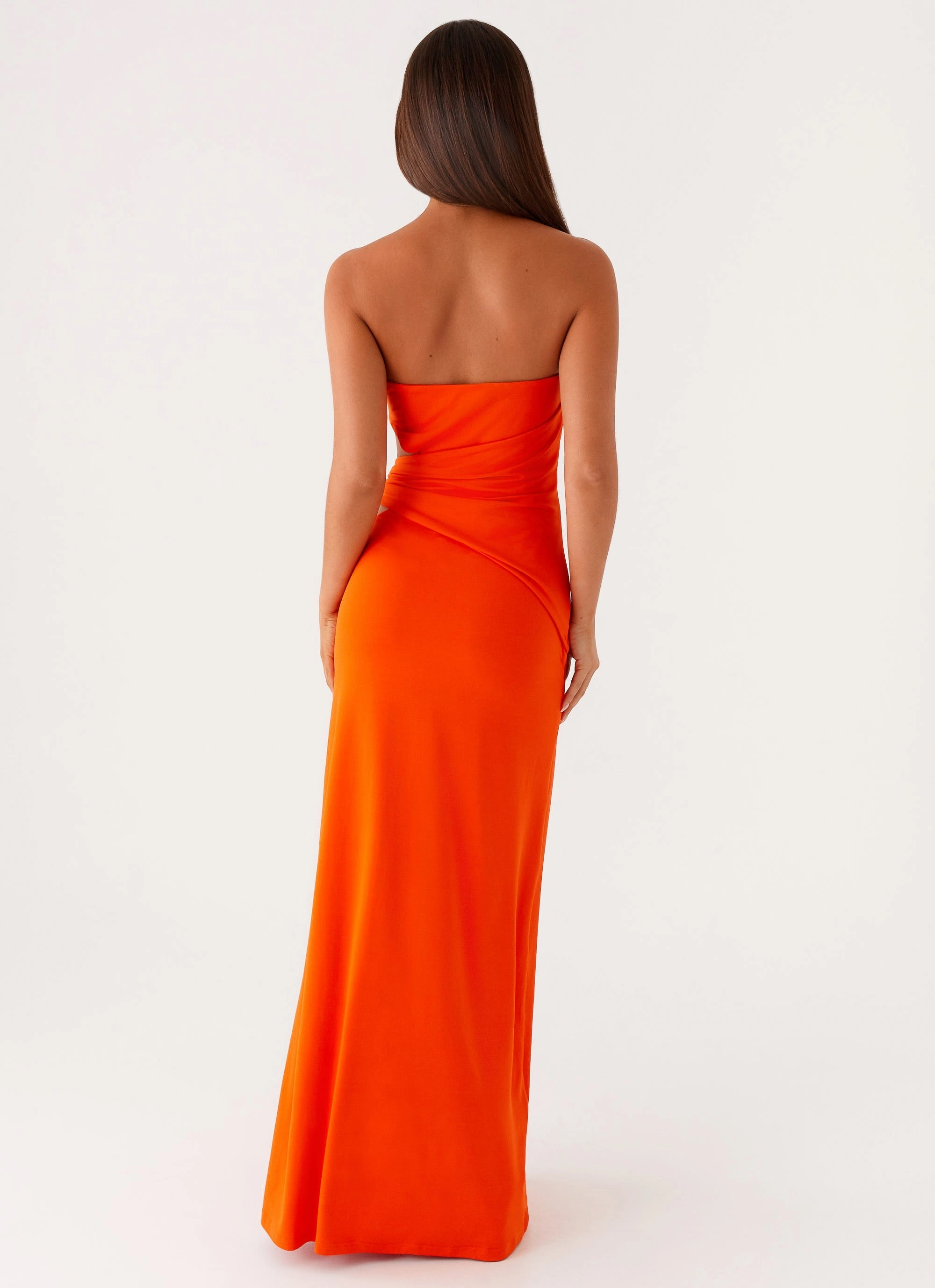 Anetta Maxi Dress - Orange Timeless Waist