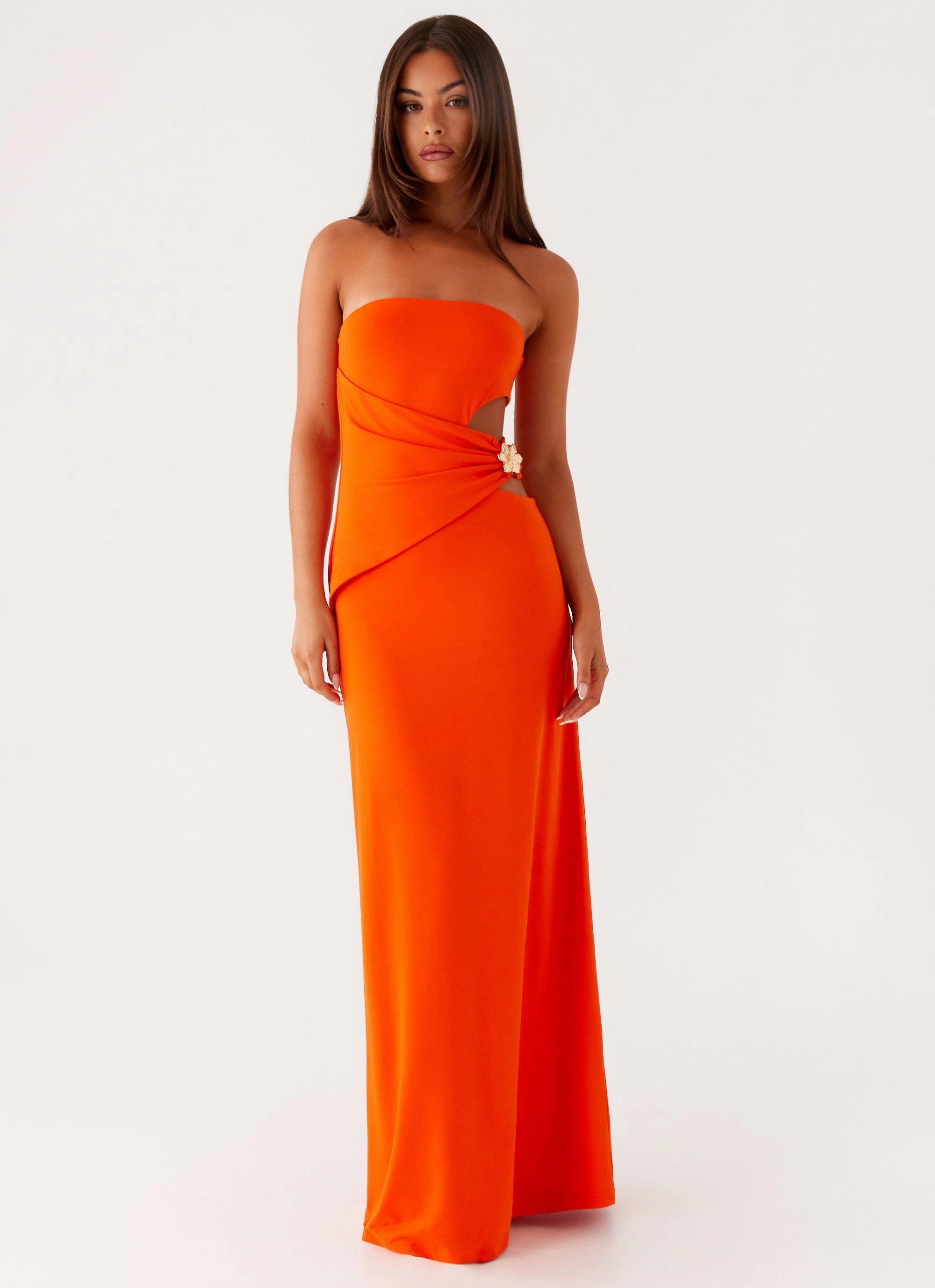 Brunch Tone Perfectly Fit Look Anetta Maxi Dress - Orange