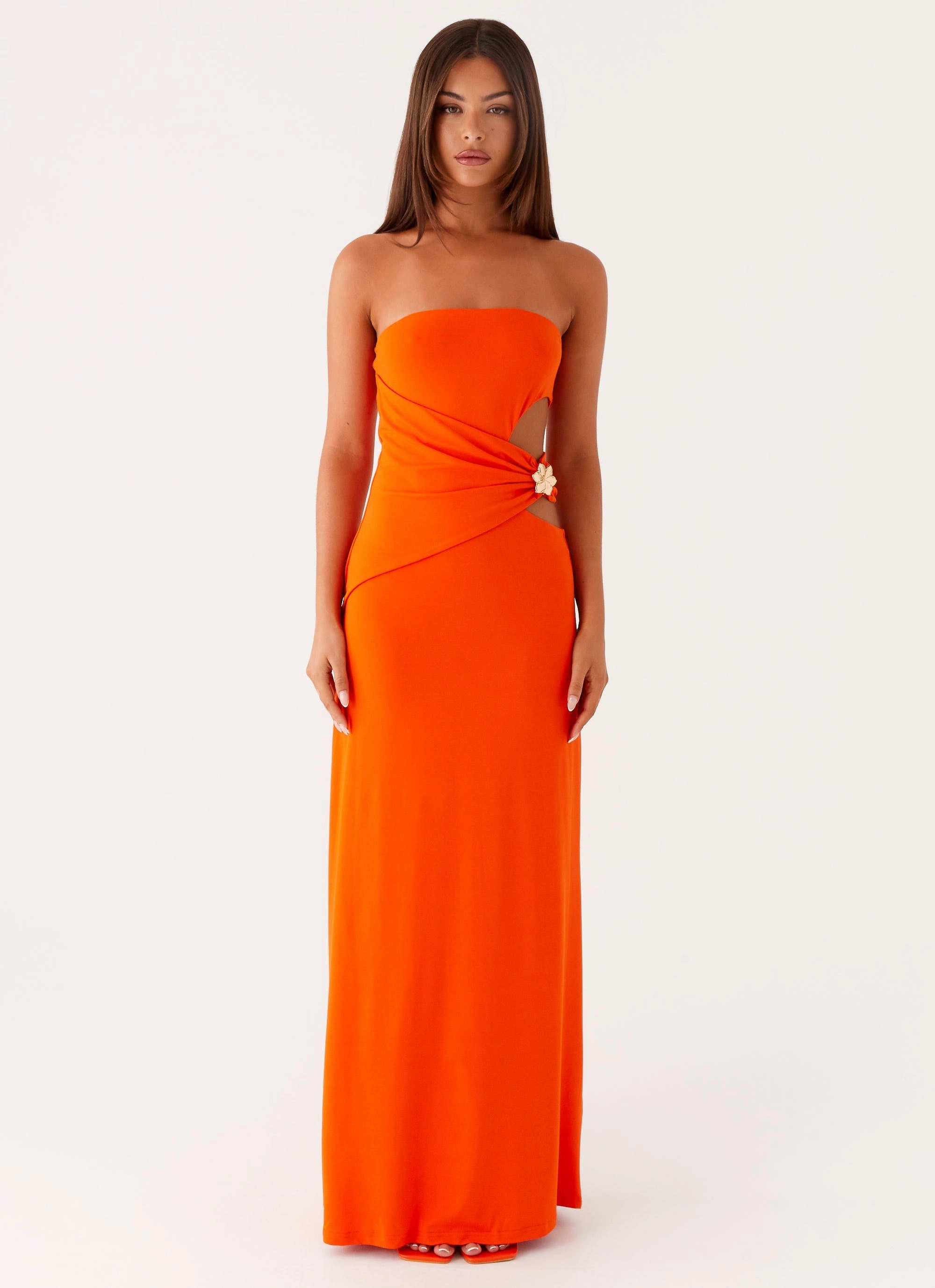 Anetta Maxi Dress - Orange Sage Glow