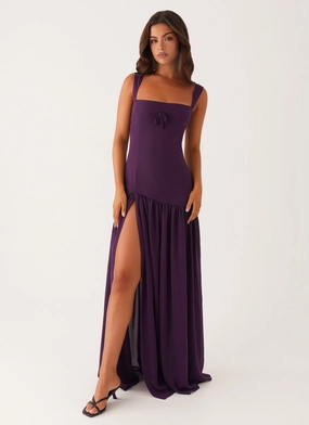 Alberta Maxi Dress - Mulberry Cozy Texture