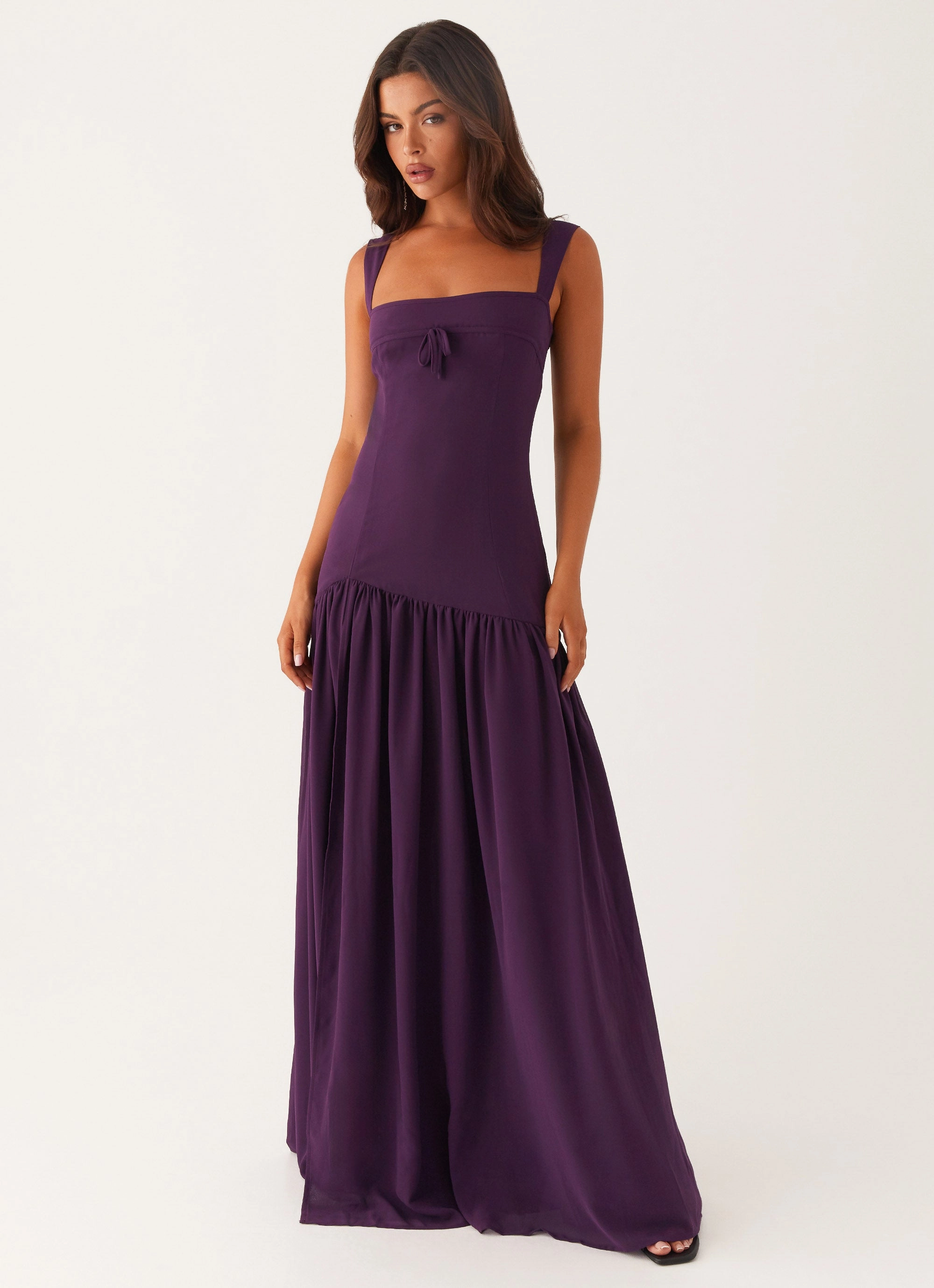 Wrinkle-Resistant Clean Outfit Alberta Maxi Dress - Mulberry