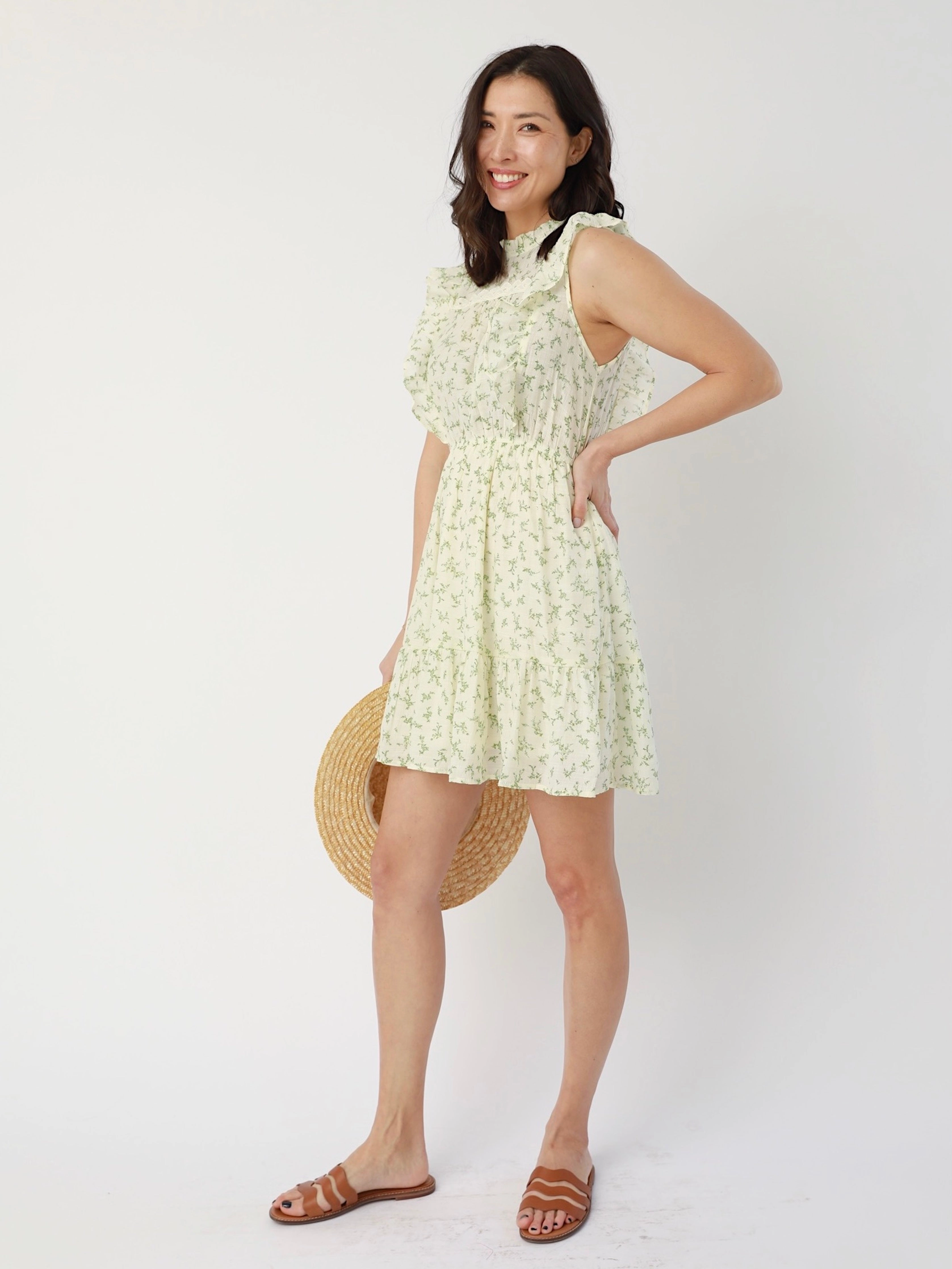 Sweet Mood Lex Floral Dress in Ivy