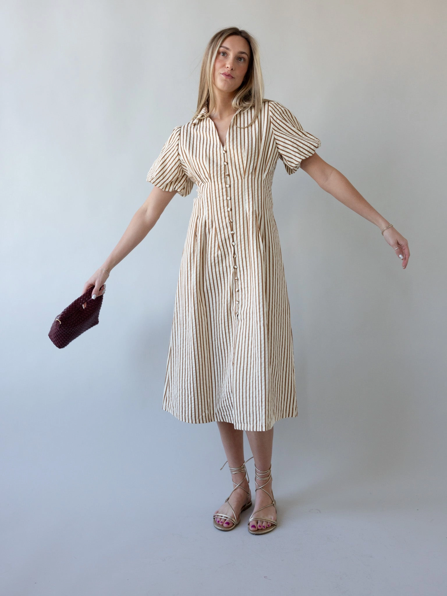 Robyn Stripe Dress Sophisticated Tailoring