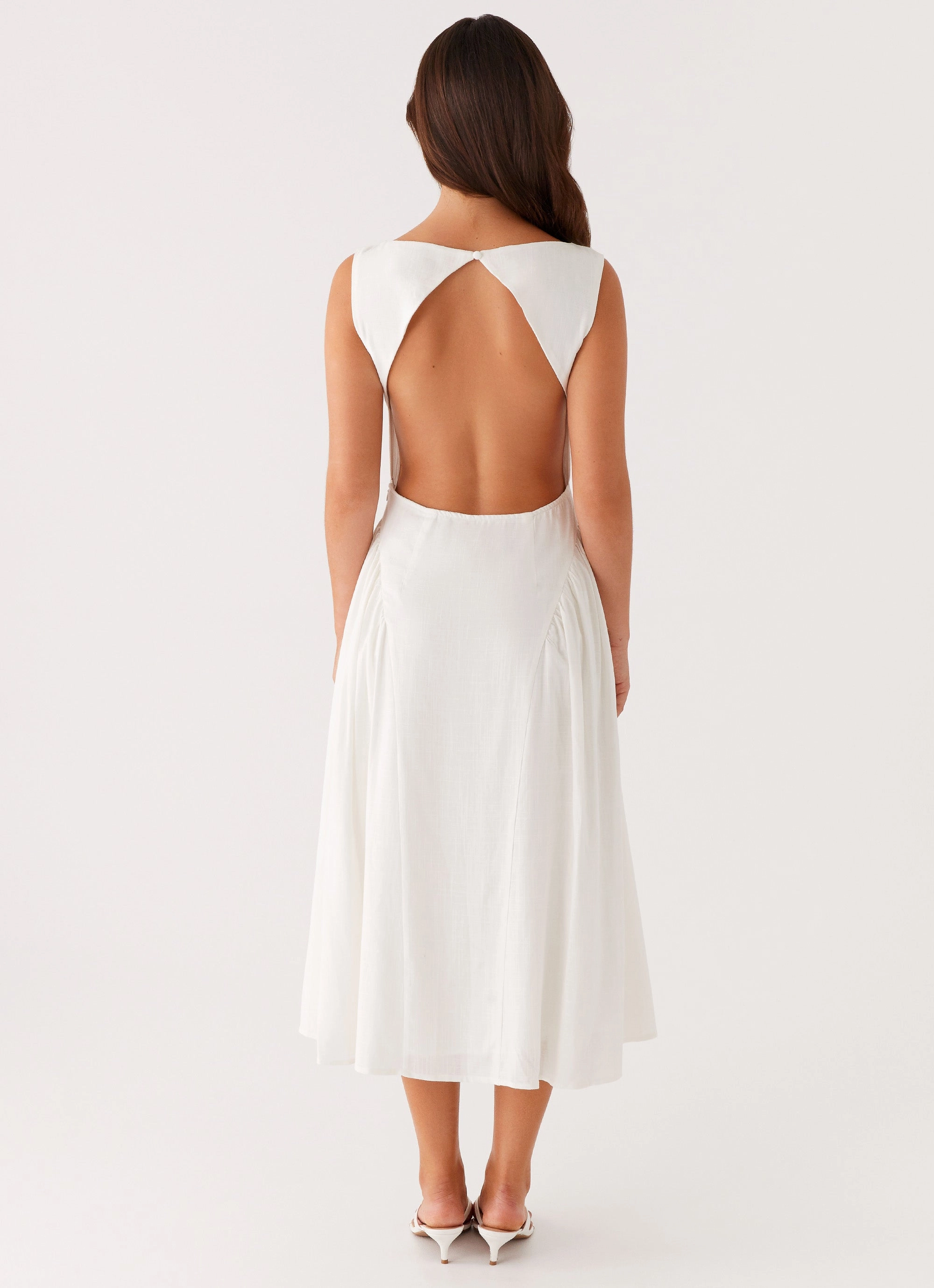 Shared Glow Maylah Midi Dress - White