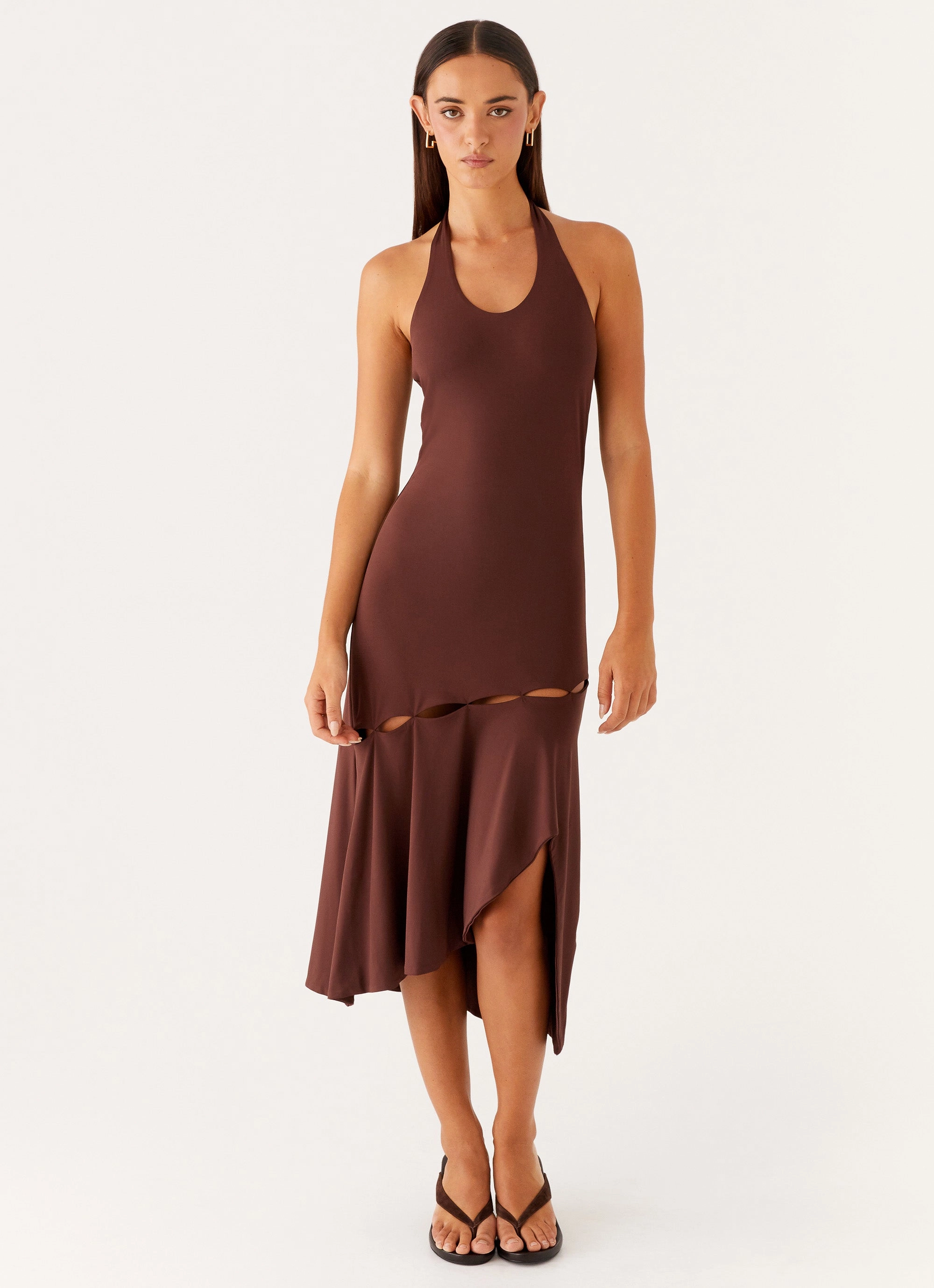 Soft Silhouette Fast Times Midi Dress - Chocolate
