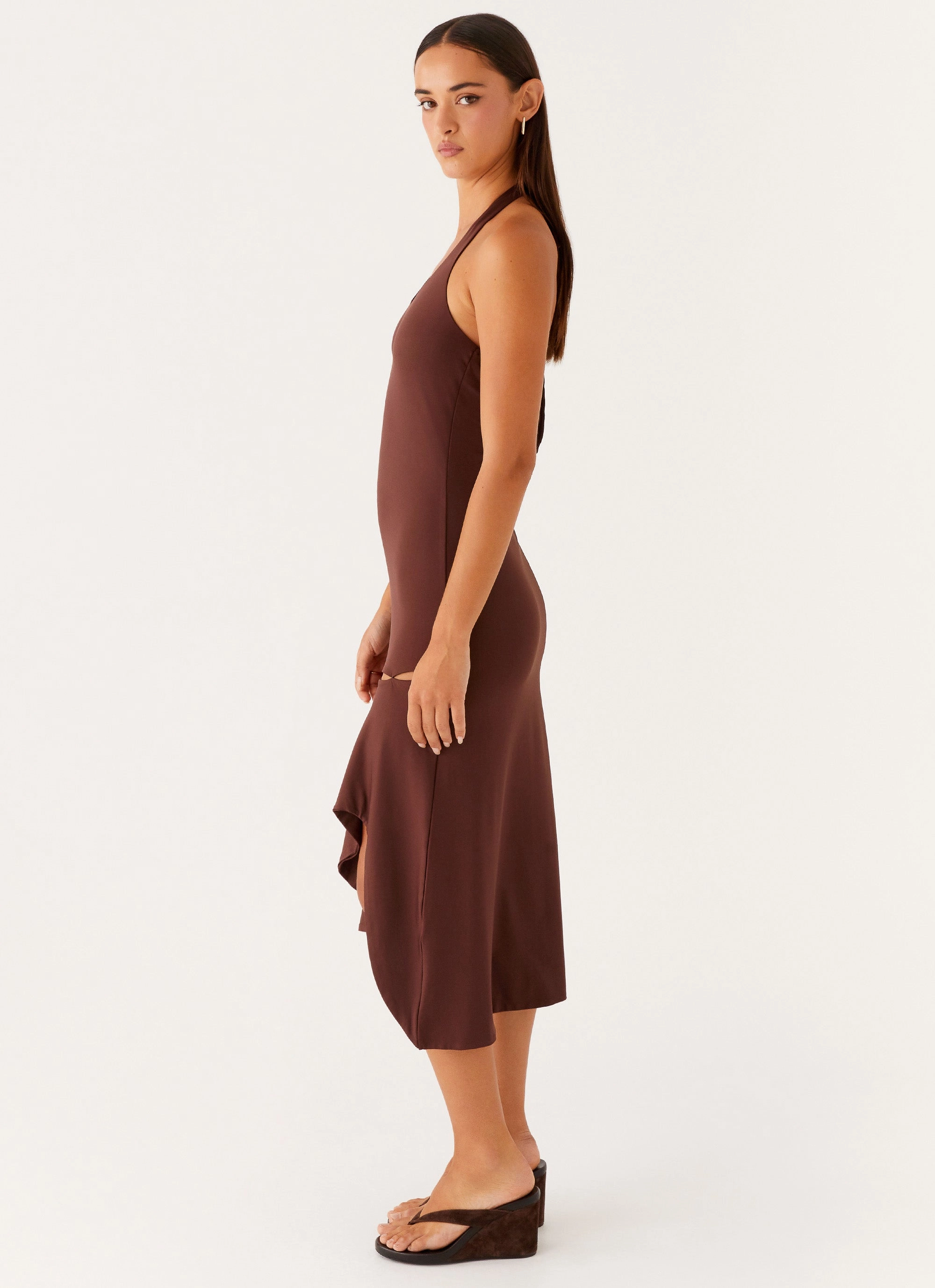 Fast Times Midi Dress - Chocolate Cool Season Summer Outfit