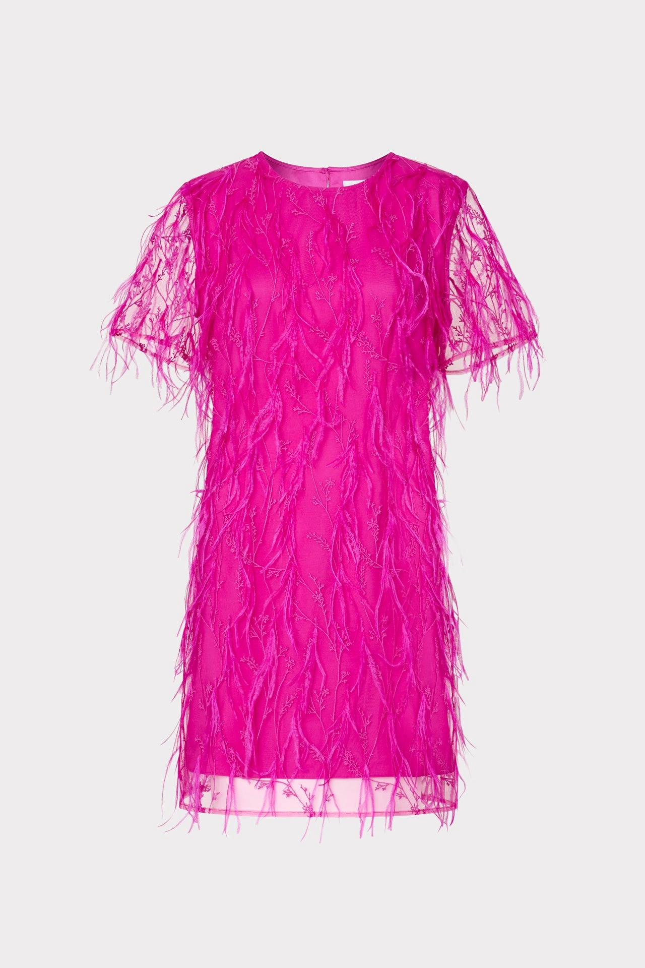 Rana Feather Dress Elegant Outline