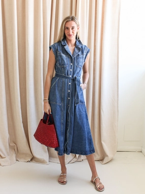 Body Ease Chic Comfort Look Frances Denim Midi Dress