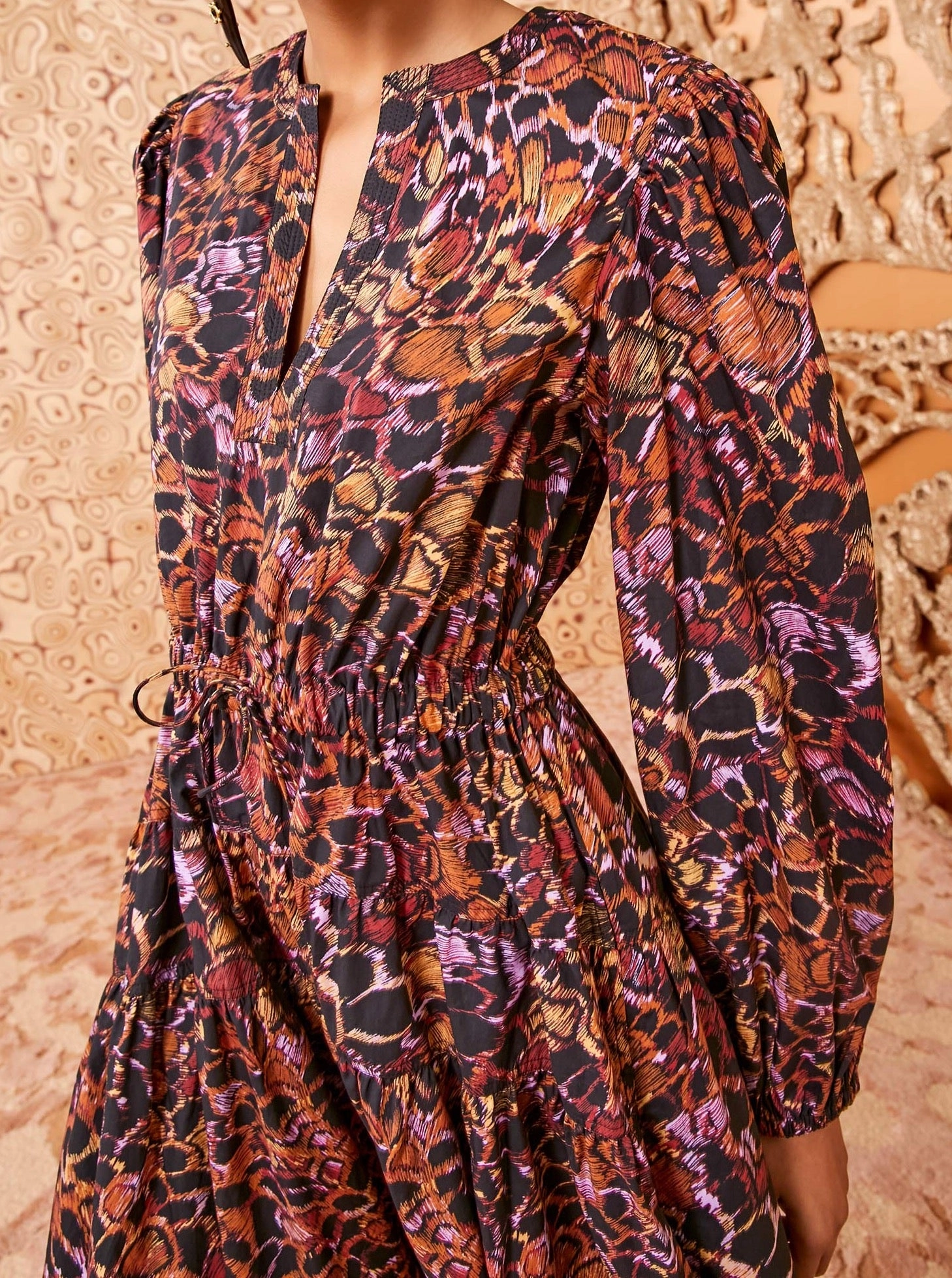 LowProfileZipper Ulla Johnson Aurelie Dress in Rosefinch