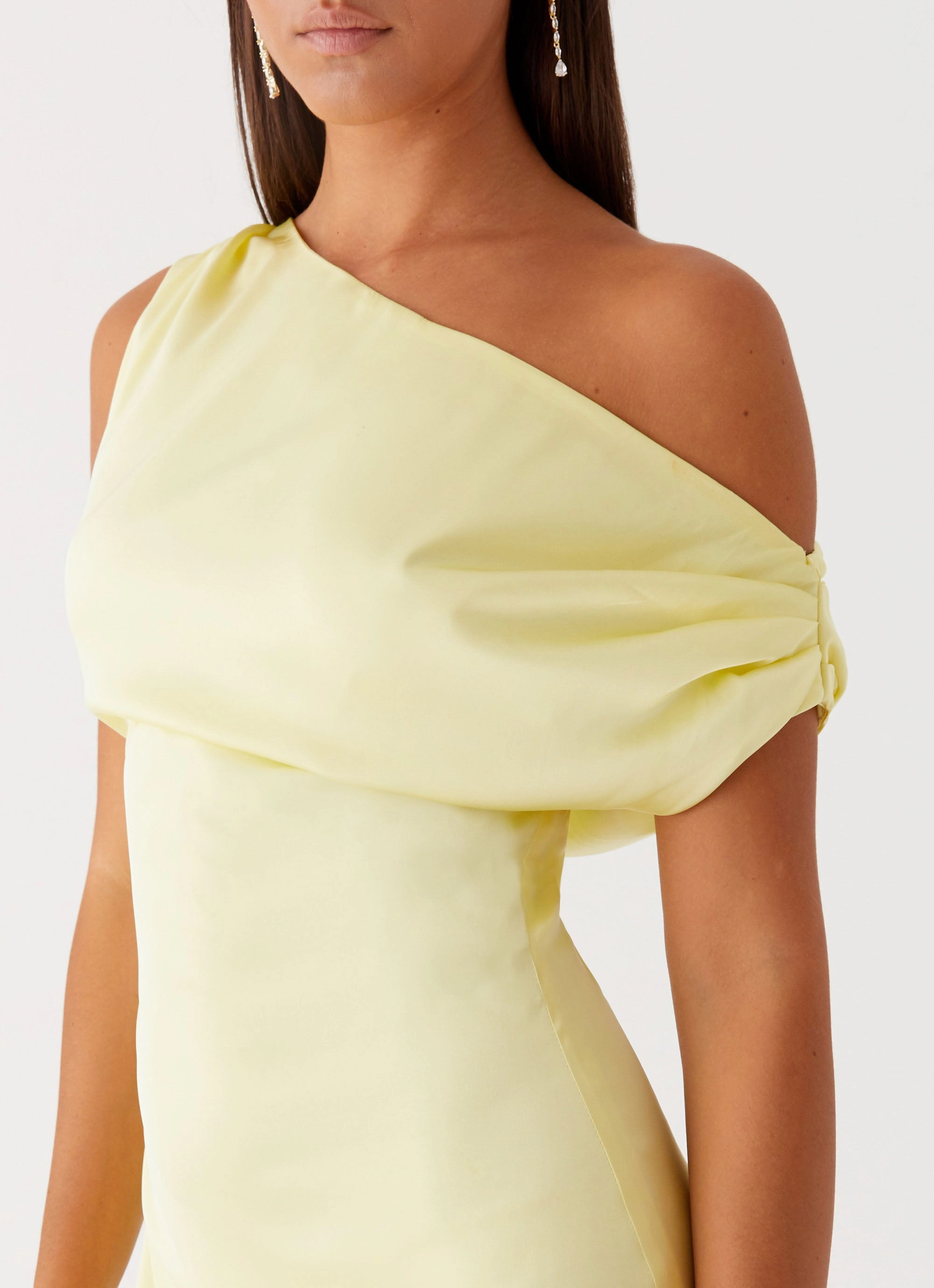Heart Of Glass Satin Maxi Dress - Yellow FlatlockSeam Fall Outfit