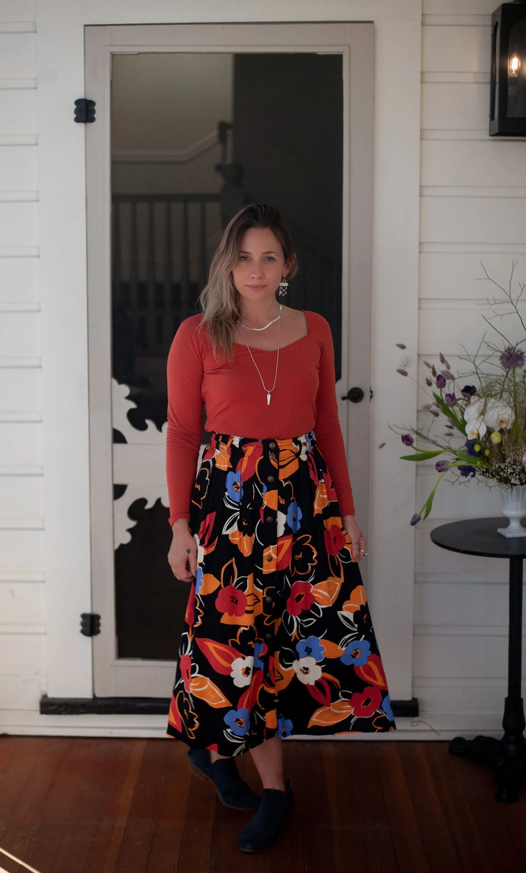 breathable panels Trices Skirt in Abstract Floral