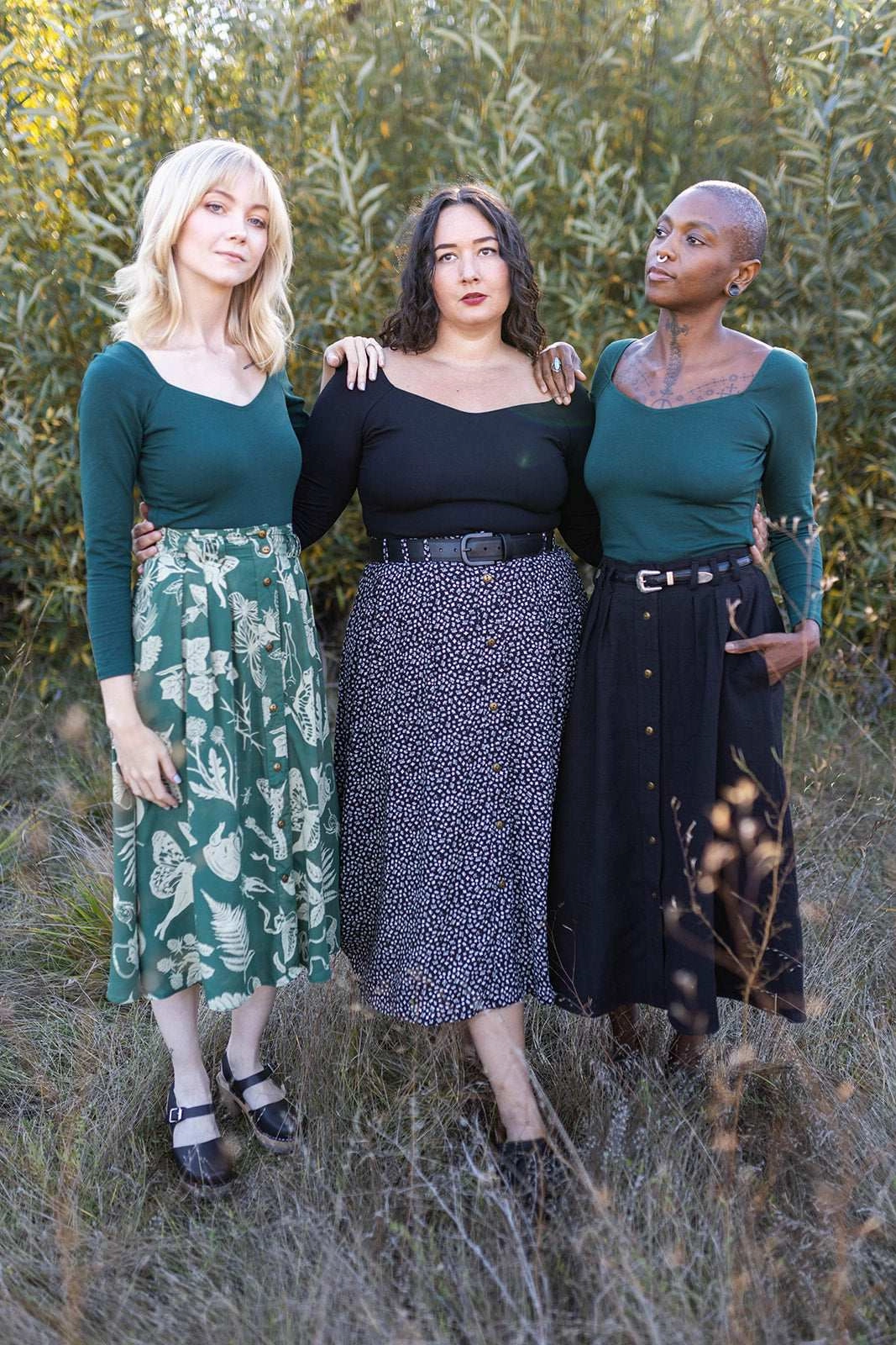 Trices Skirt in Black Linen All Day Use